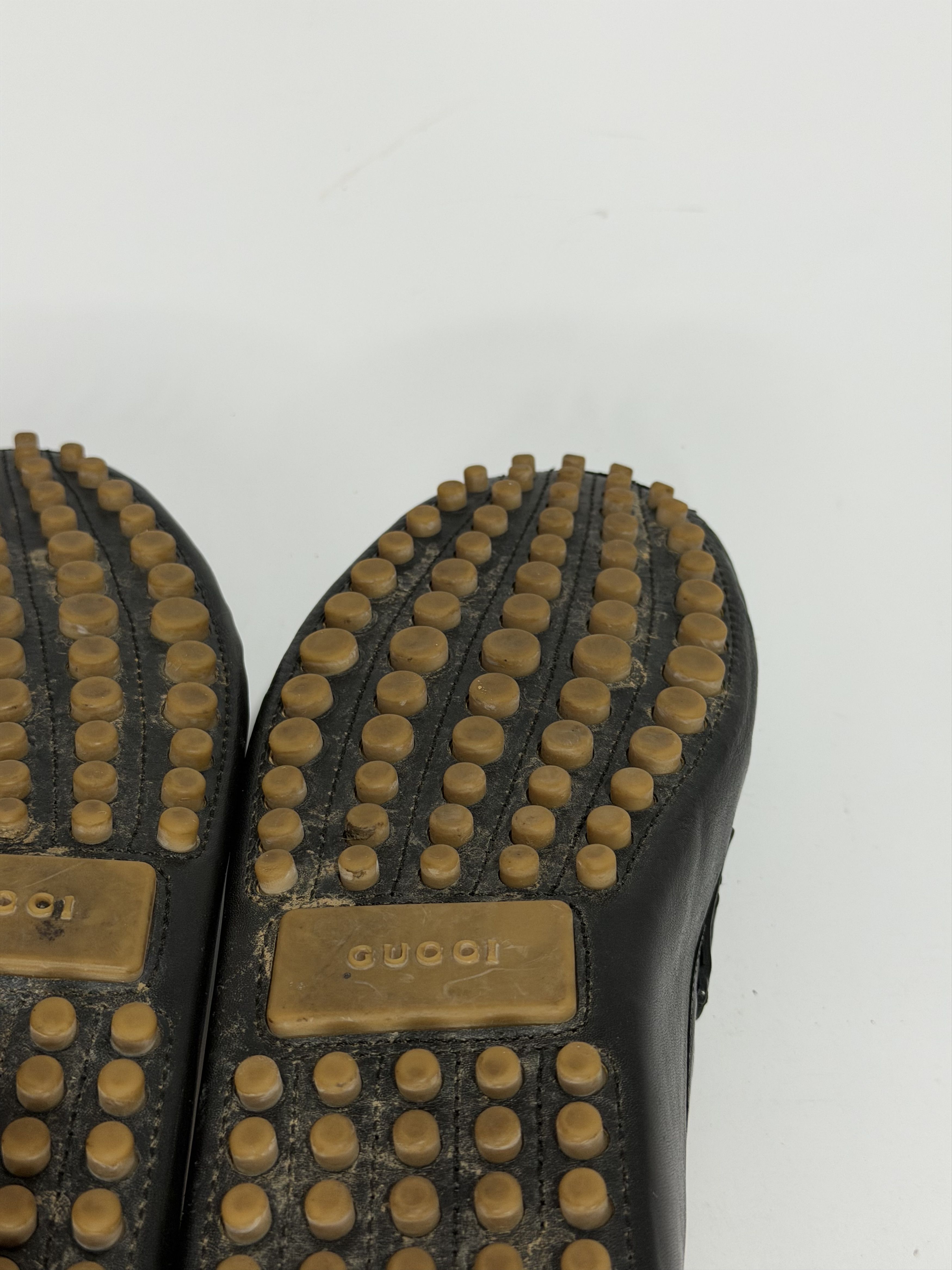 Gucci Gucci Black Leather Horsebit Driver Loafers Size US 12 / EU 45 - 6 Thumbnail