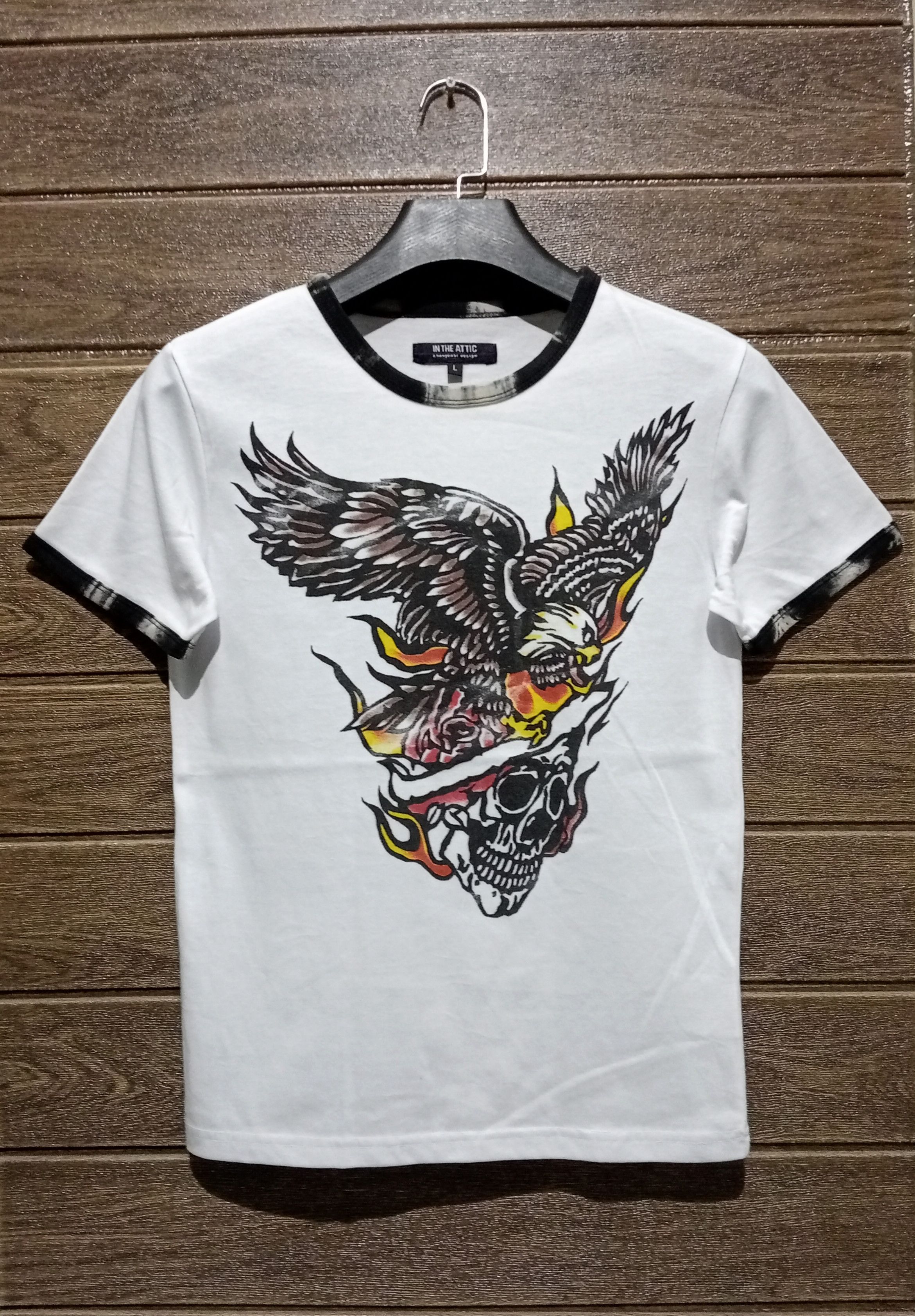 In The Attic Vintage Punk In The Attic Skull and Eagle Ringer Tee Size US S / EU 44-46 / 1 - 1 Thumbnail