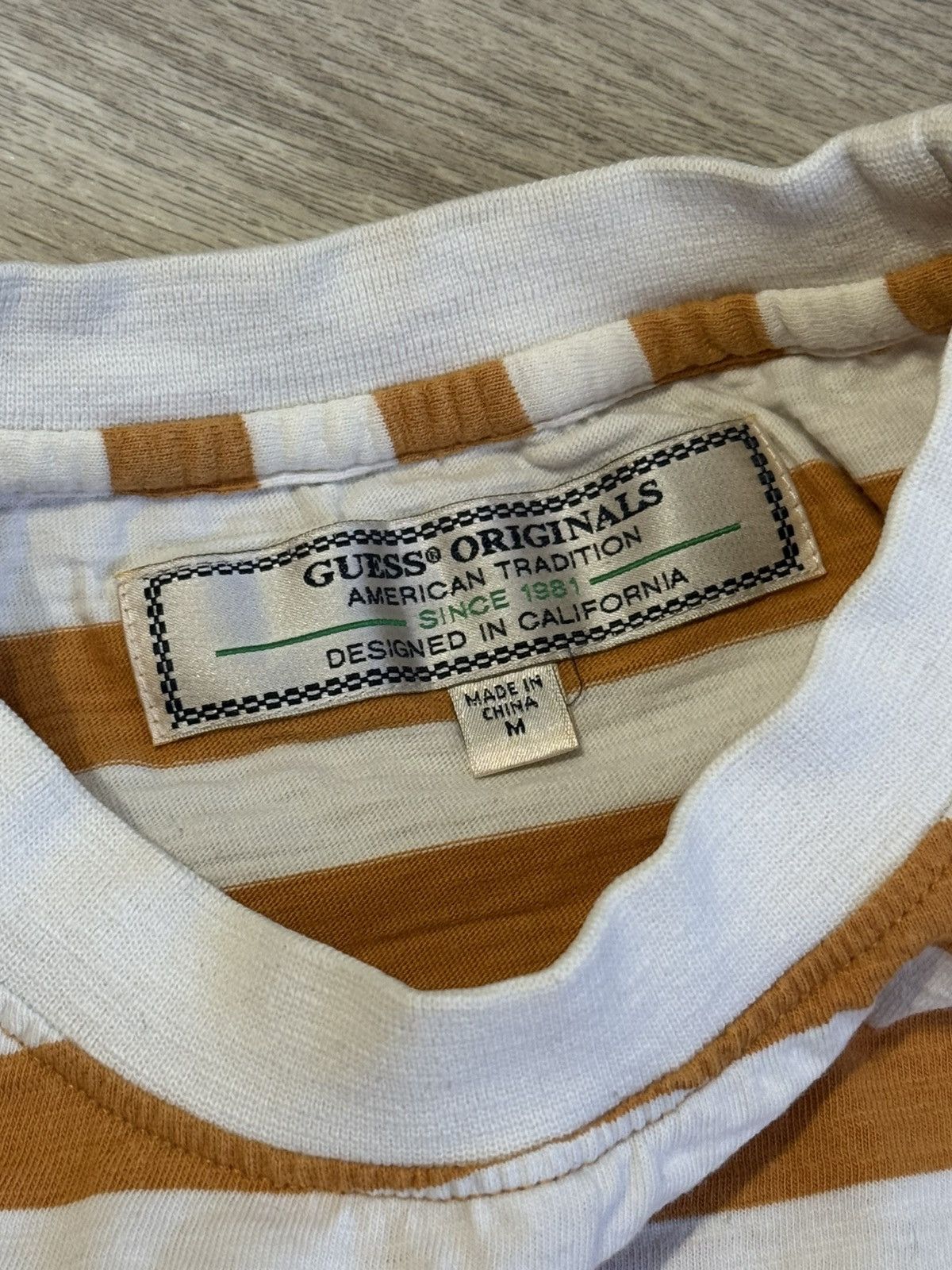 Guess 🔷Vintage Guess Los Angeles Striped Y2K T-shirt🔷 Size US M / EU 48-50 / 2 - 4 Thumbnail