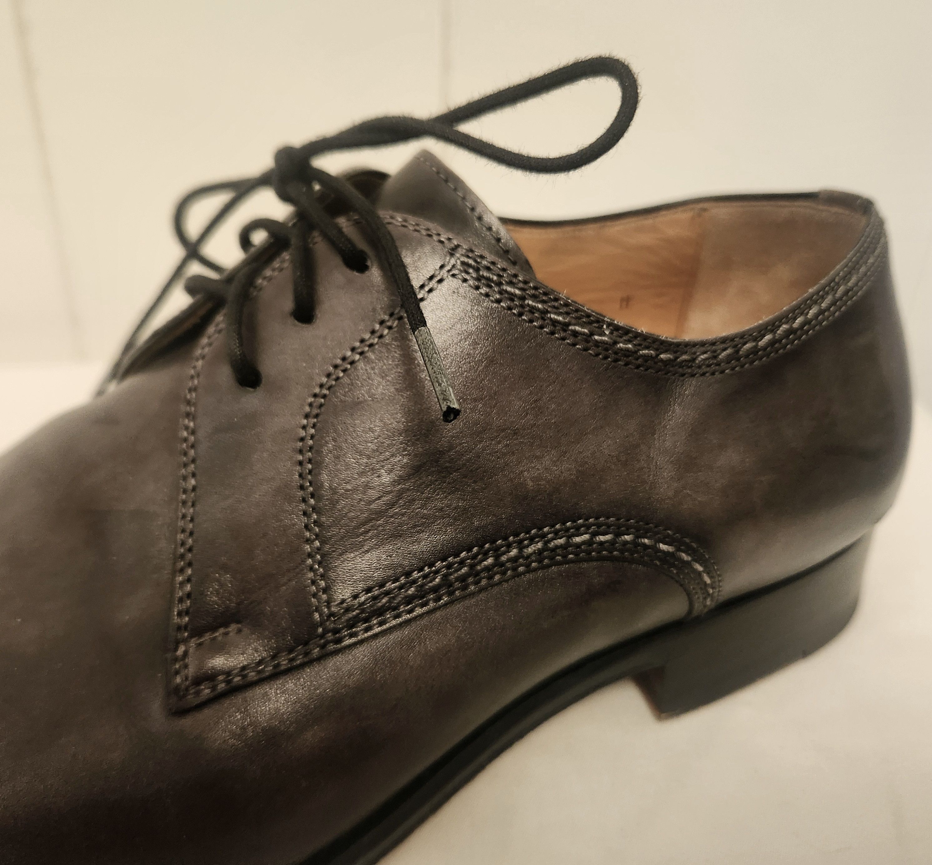 Magnanni Magnanni grey shoes 10 men's leather lace up Size US 10 / EU 43 - 4 Thumbnail