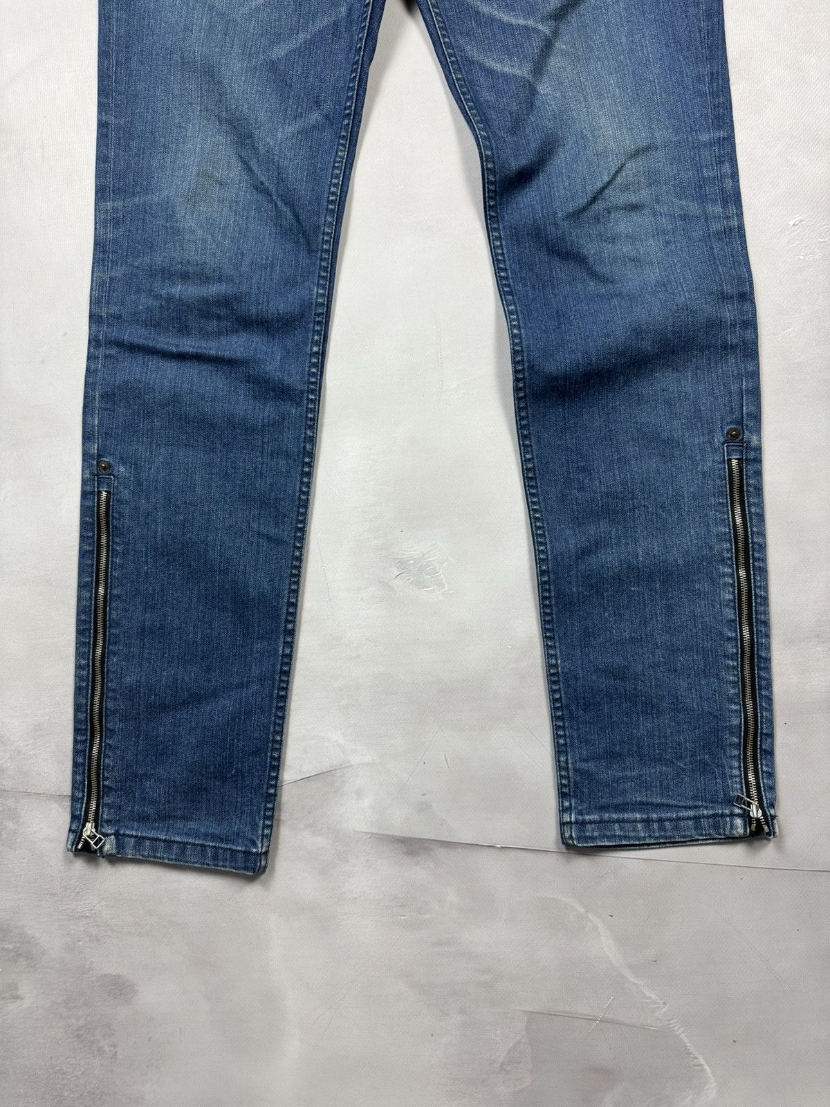 Helmut Lang Helmut Lang Side-Zip Skinny Jeans(Blue/32) Size US 32 / EU 48 - 6 Thumbnail