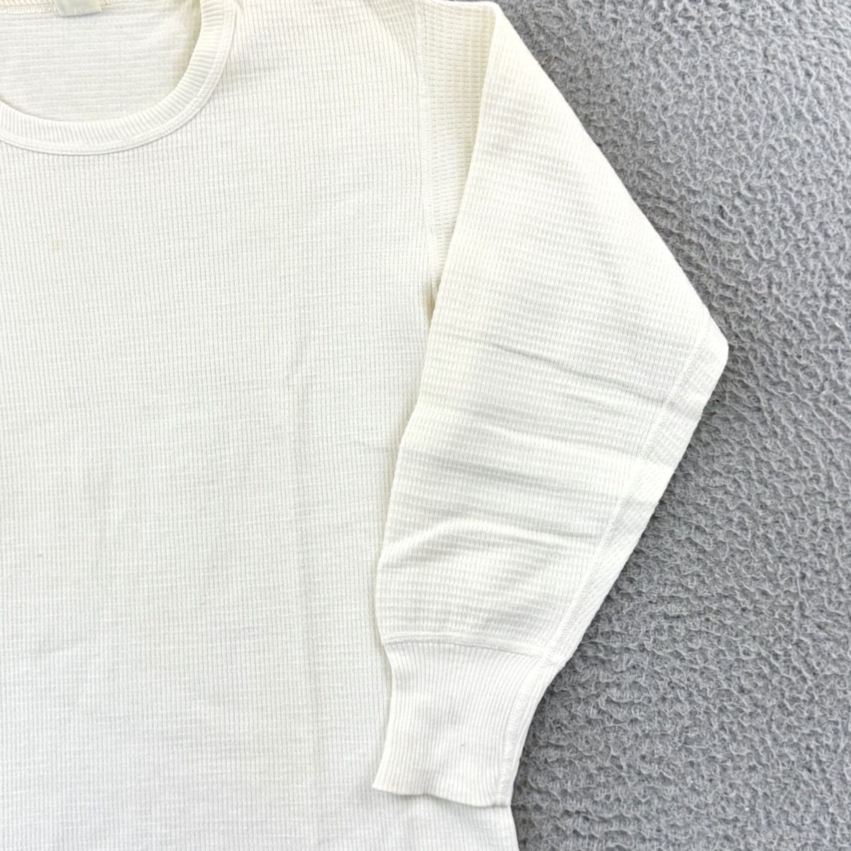 Vintage Vintage Penneys Towncraft Shirt Mens White 60s Waffle Knit Thermal Long Sleeve Size US M / EU 48-50 / 2 - 5 Thumbnail