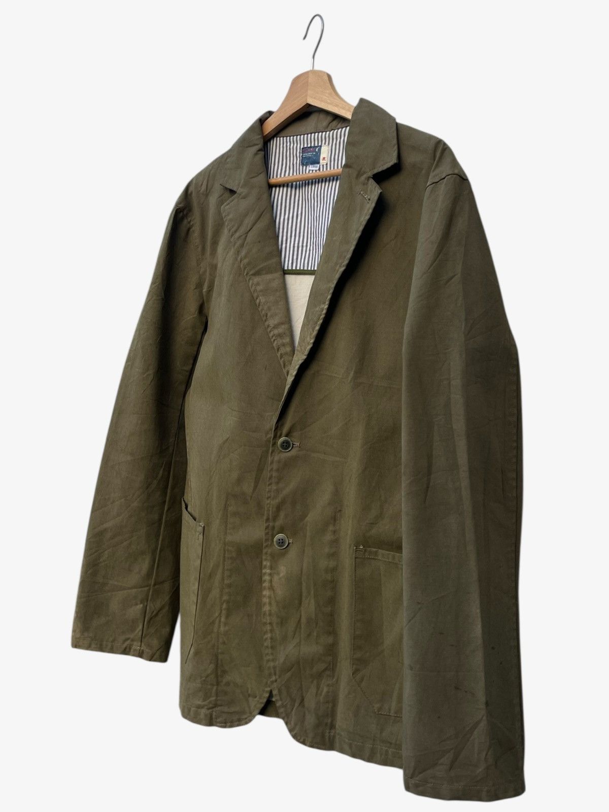 Universal Works Ash Trap Hard Cotton Chore Jacket Olive Green Size US L / EU 52-54 / 3 - 5 Thumbnail