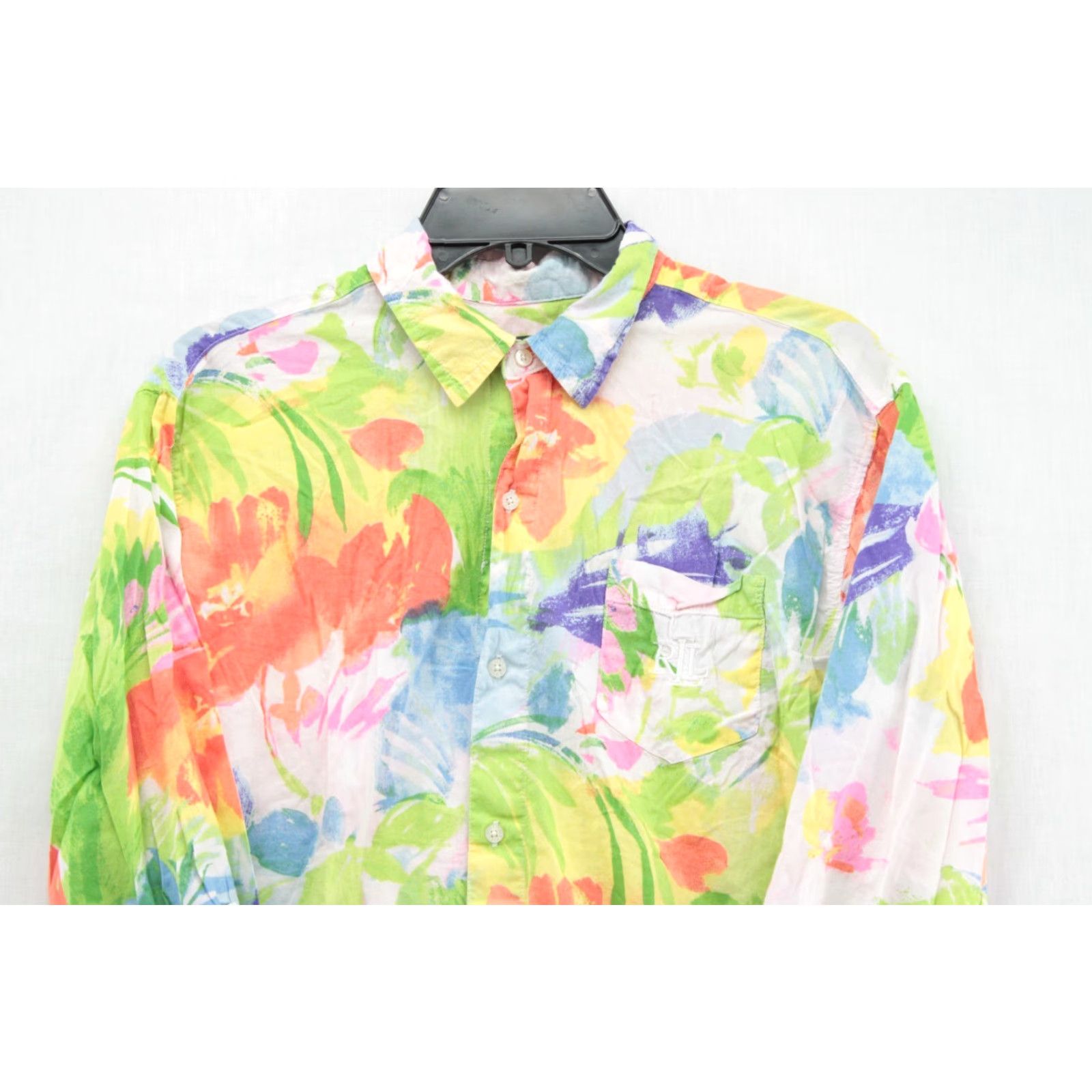 Ralph Lauren Lauren Ralph Lauren Top Shirt Women's Floral Print 3/4 Roll-Tab Sleeve Knit Long Multicolor Button-Up Casual Business Workwear Adult M Womens Size M / US 6-8 / IT 42-44 - 2 Thumbnail
