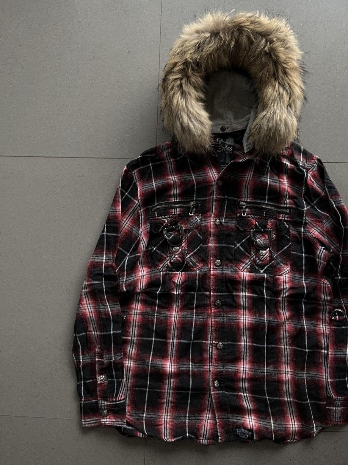 14th Addiction Japanese 31040=Skkone Double Layer Fur Gothic Punk Vkei Size US L / EU 52-54 / 3 - 3 Thumbnail