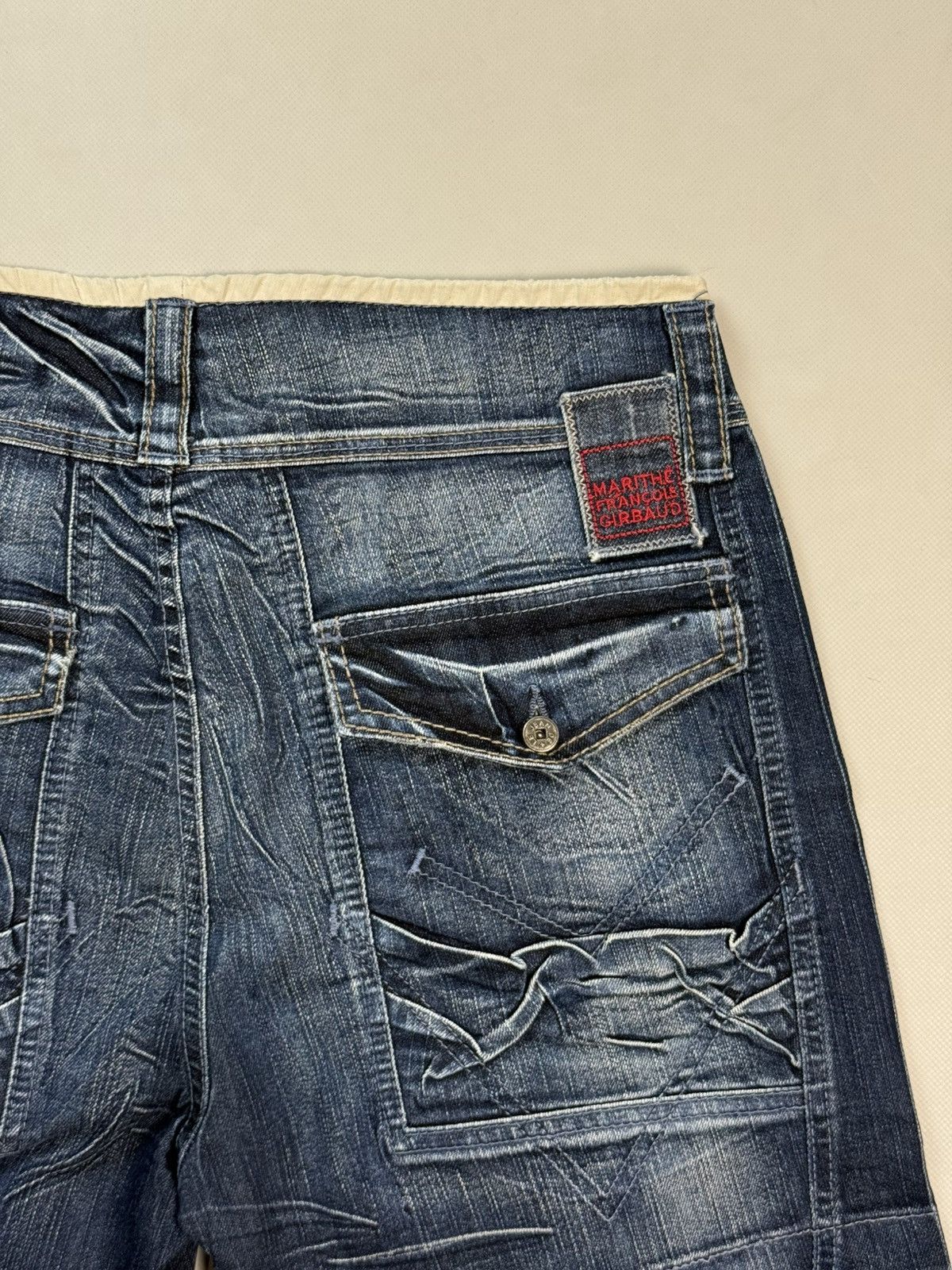 Marithe + Francois Girbaud Marithe Francois Girbaud Vintage Avant-Garde Denim Shorts Size 29" - 18 Thumbnail