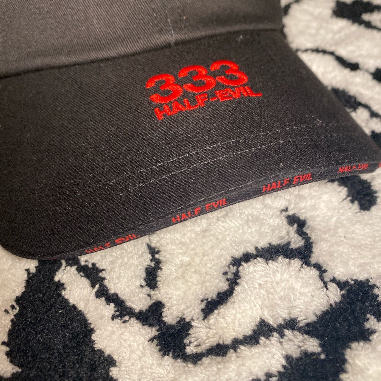 Half Evil 333 half evil brim logo hat (snapback) Size ONE SIZE - 2 Thumbnail