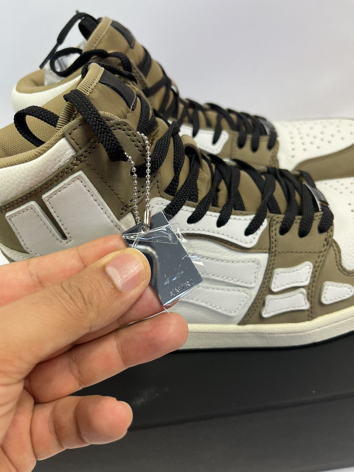 Amiri HIGHT TOP SKELETON BONE SNEAKERS Size US 10 / EU 43 - 4 Thumbnail