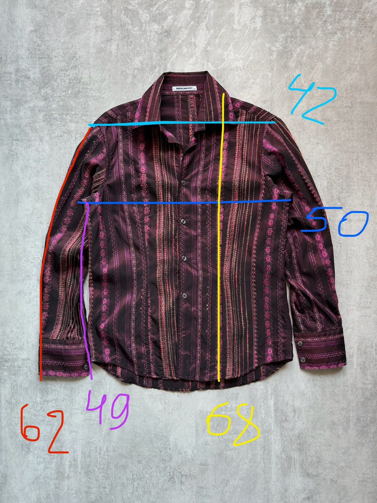 Japanese Brand NARACAMICIE vintage Shirt Long Sleeve Womens Size Small Size S / US 4 / IT 40 - 5 Thumbnail
