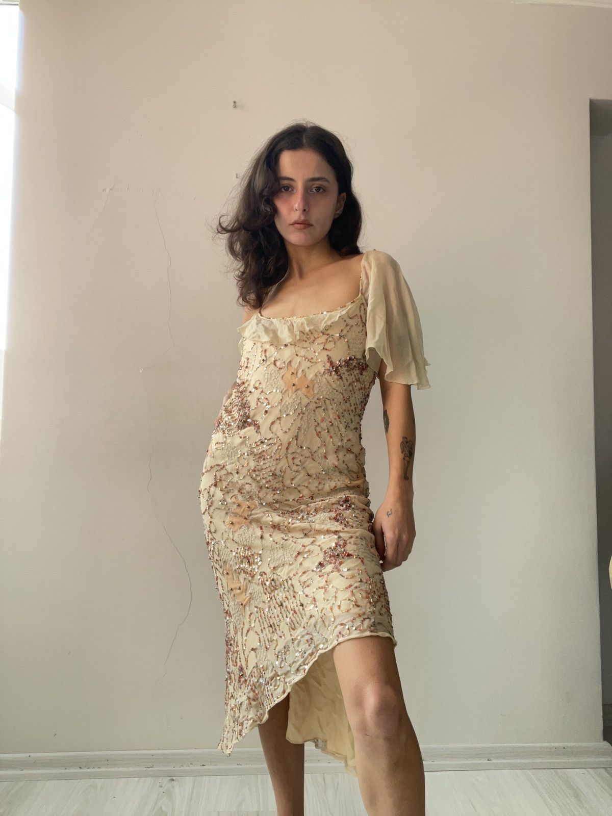 Vintage y2k silk dress Size L / US 10 / IT 46 - 3 Thumbnail
