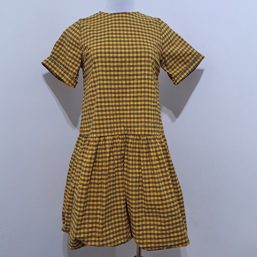Levi's Levi's Aberdeen Tafetta Plaid Dress Buble Hem Oversized XS Mustard Size XS / US 0-2 / IT 36-38 - 14 Thumbnail