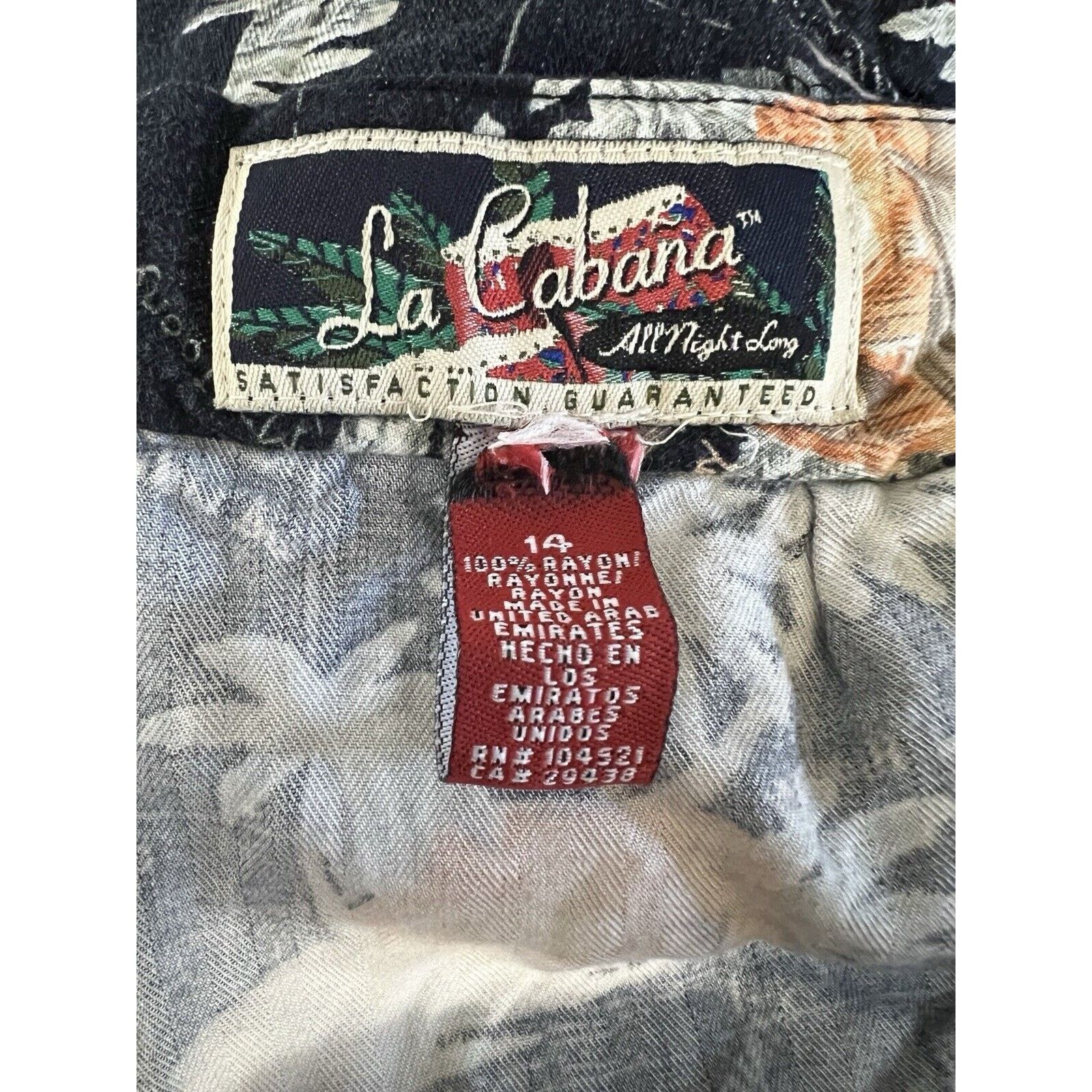 Other La Cabana Women's Size 14 Black Navy Hawaiian Print Skort Size 36" / US 14 / IT 50 - 6 Thumbnail