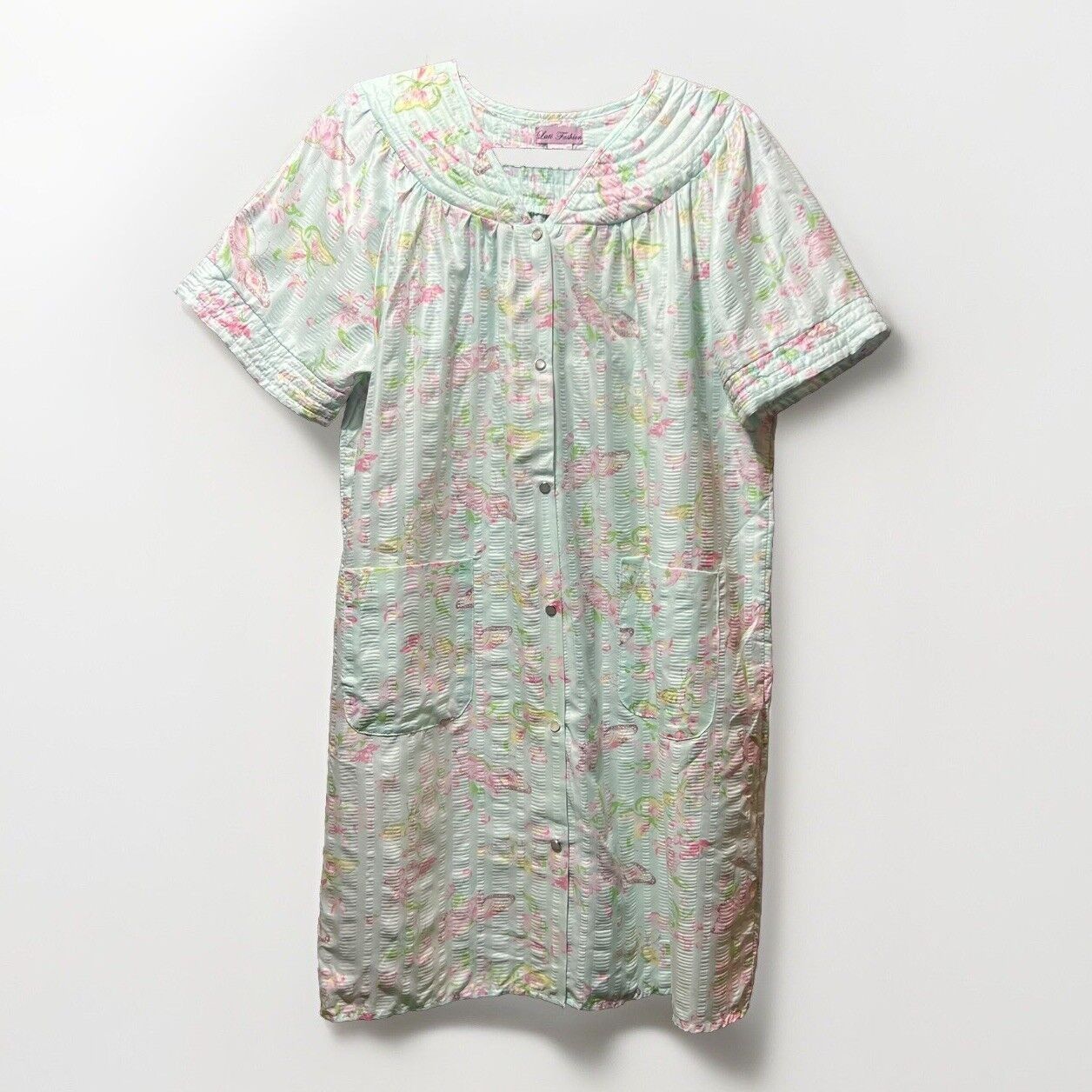 Other Lati Fashion Sleepwear Nightgown L House Coat Robe Button Up Size ONE SIZE - 1 Thumbnail