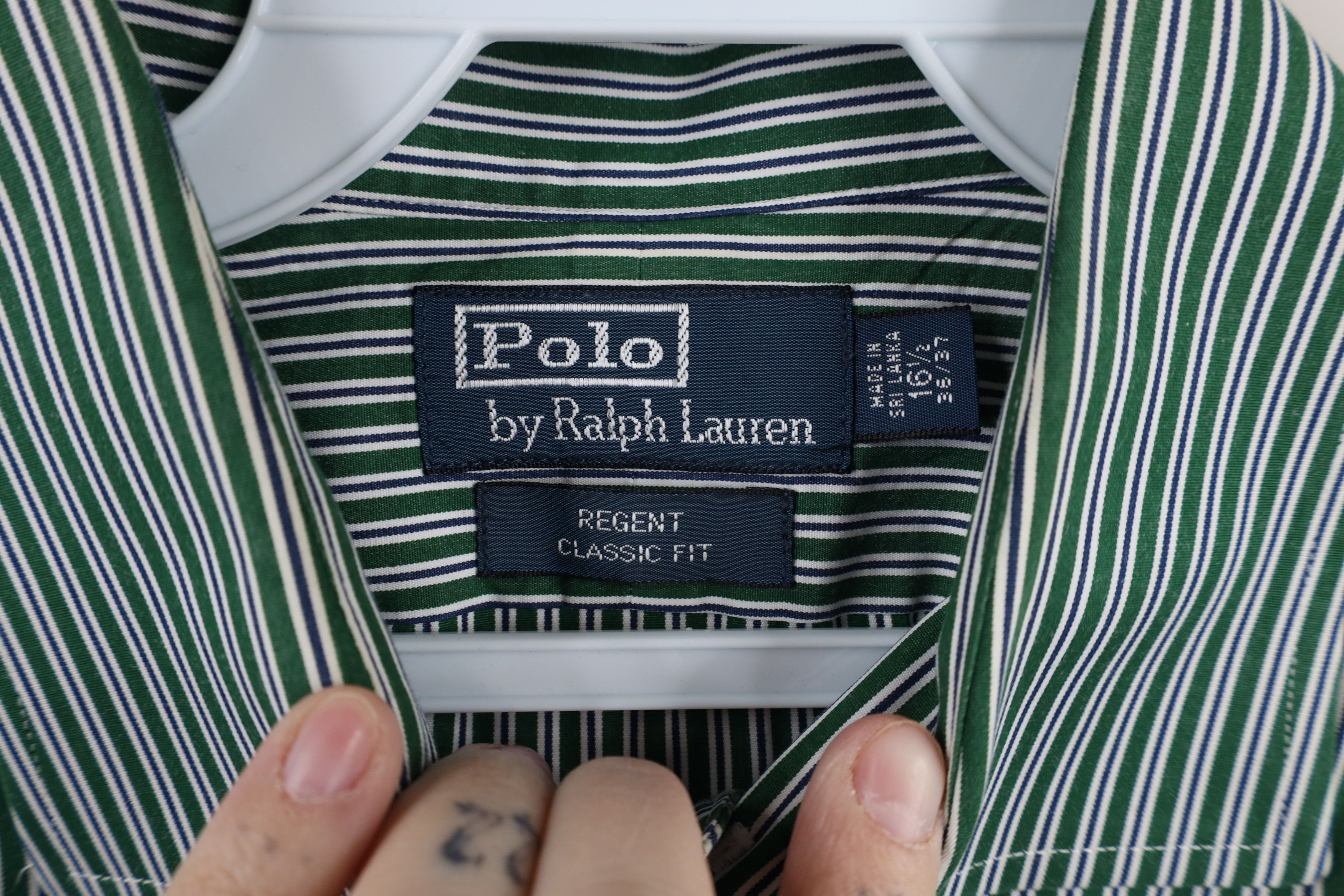 Ralph Lauren × Vintage Vintage Ralph Lauren Regent Classic Fit Striped Button Shirt Size US M / EU 48-50 / 2 - 4 Thumbnail