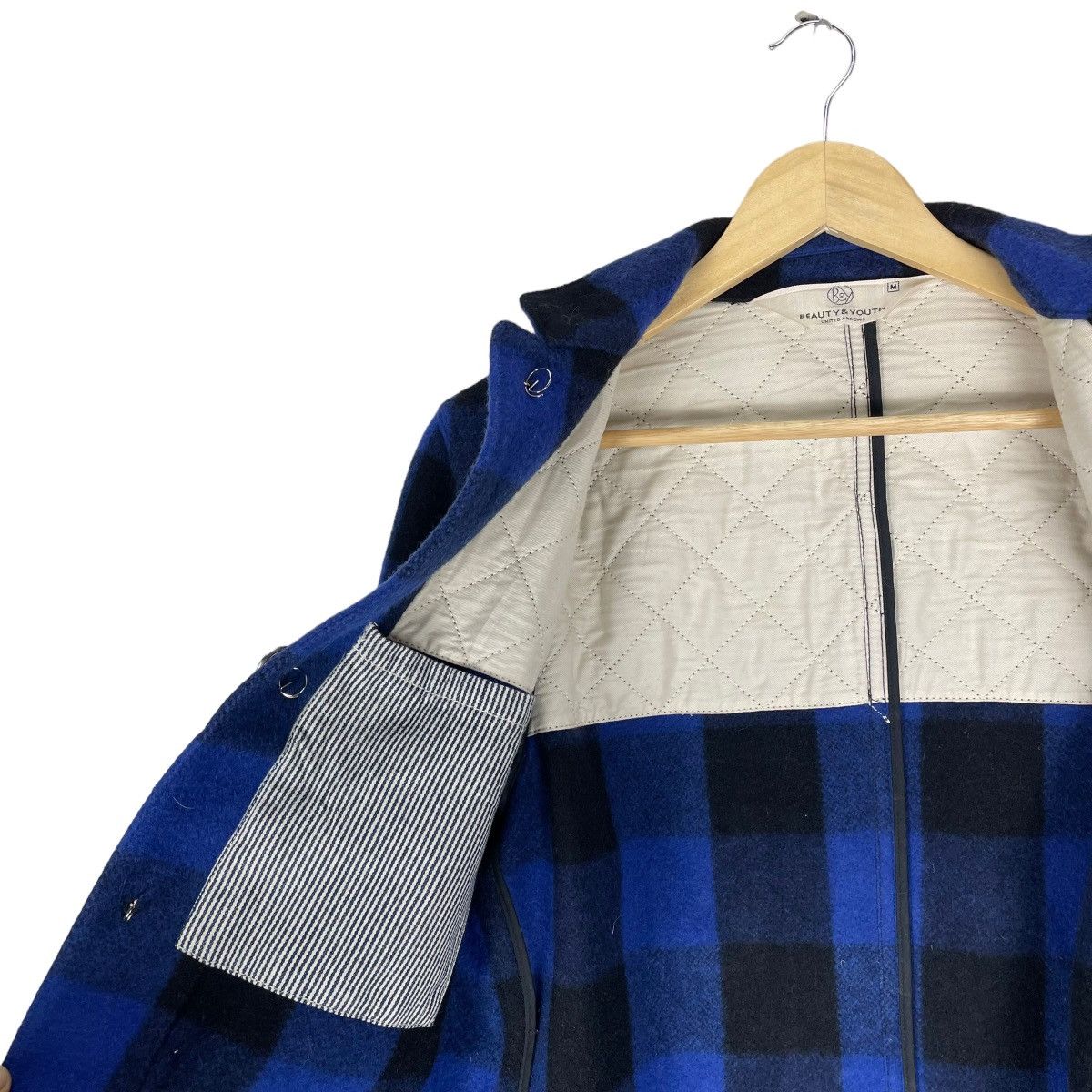 BEAUTY&YOUTH ❄️UNITED ARROWS WOOL BLUE TARTAN FLANNEL JACKET LIKE FILSON Size US M / EU 48-50 / 2 - 6 Thumbnail