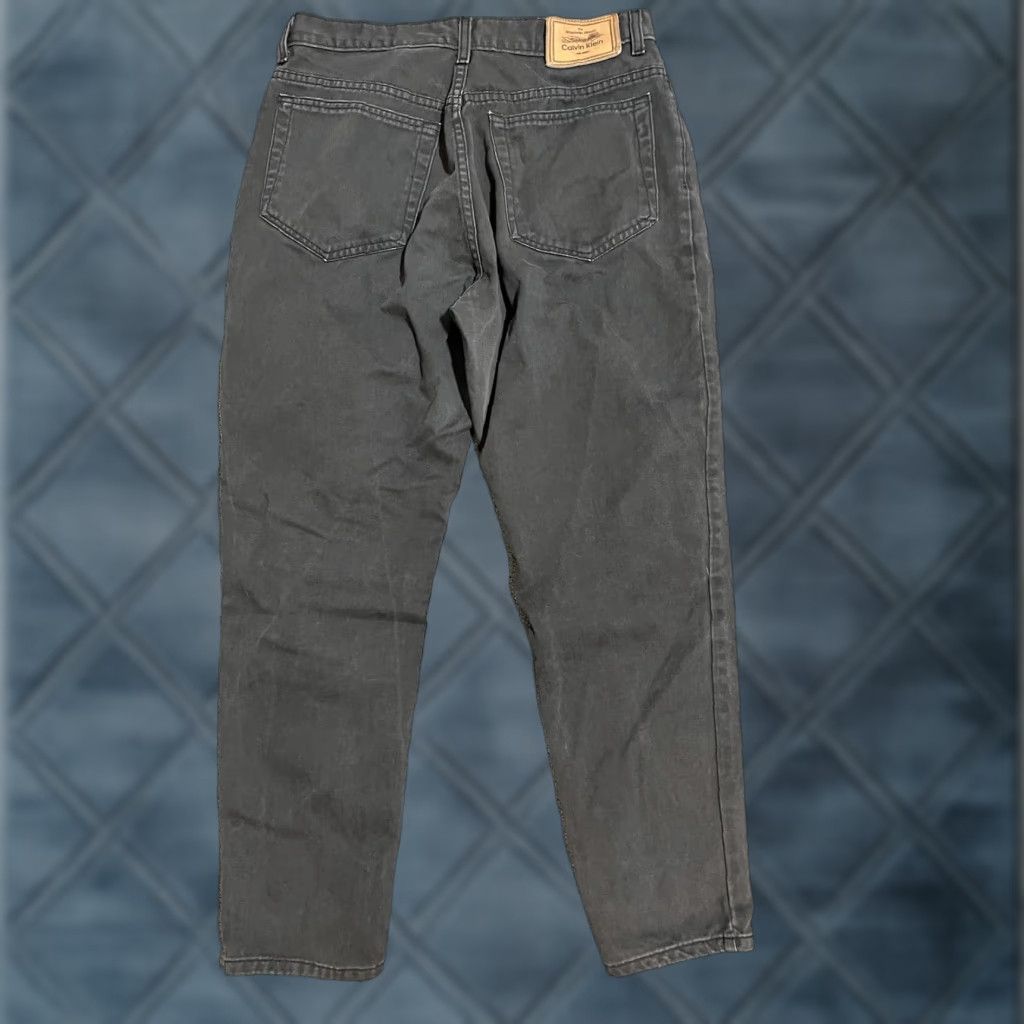 Calvin Klein VINTAGE Calvin Klein Jeans Size 14 Black Denim Made in USA 90s Y2K Metal Womens Size 36" / US 14 / IT 50 - 1 Thumbnail