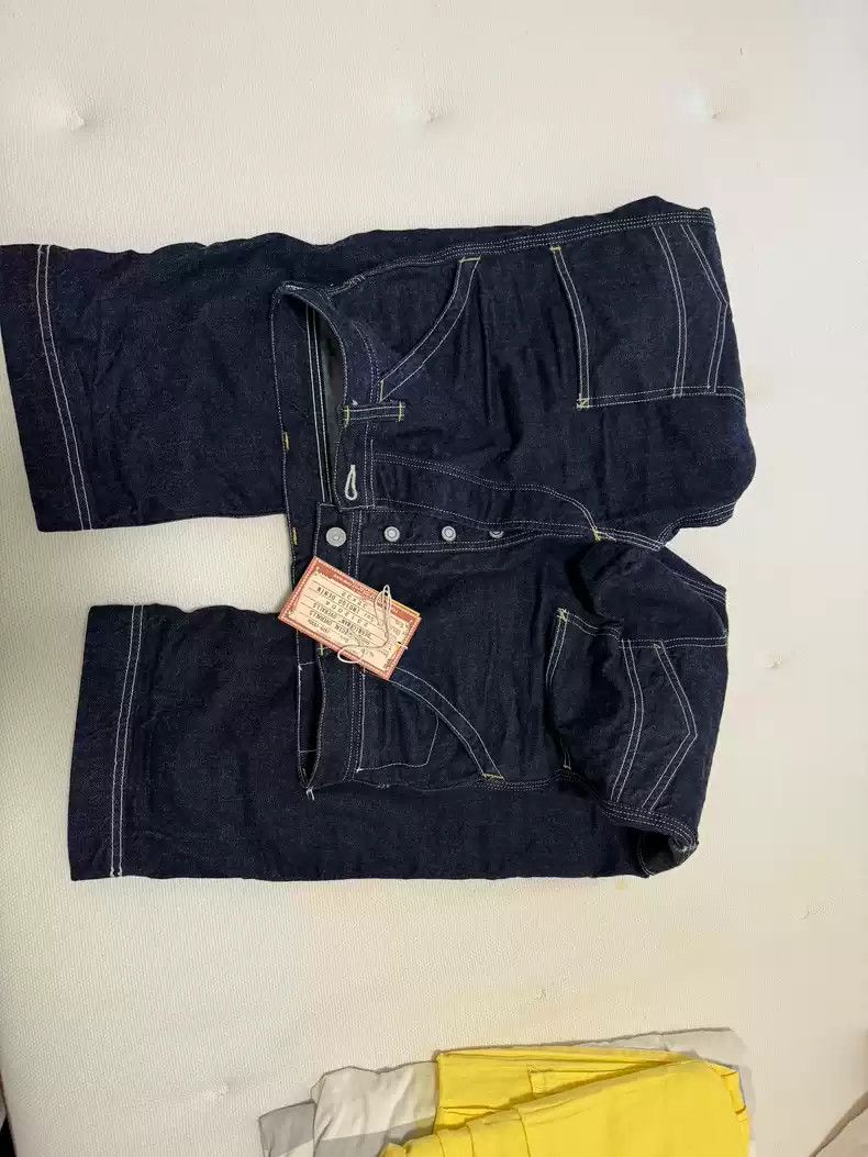 image of Freewheelers Denim Underground 13.5Oz Overalls in Blue, Men's (Size 32)