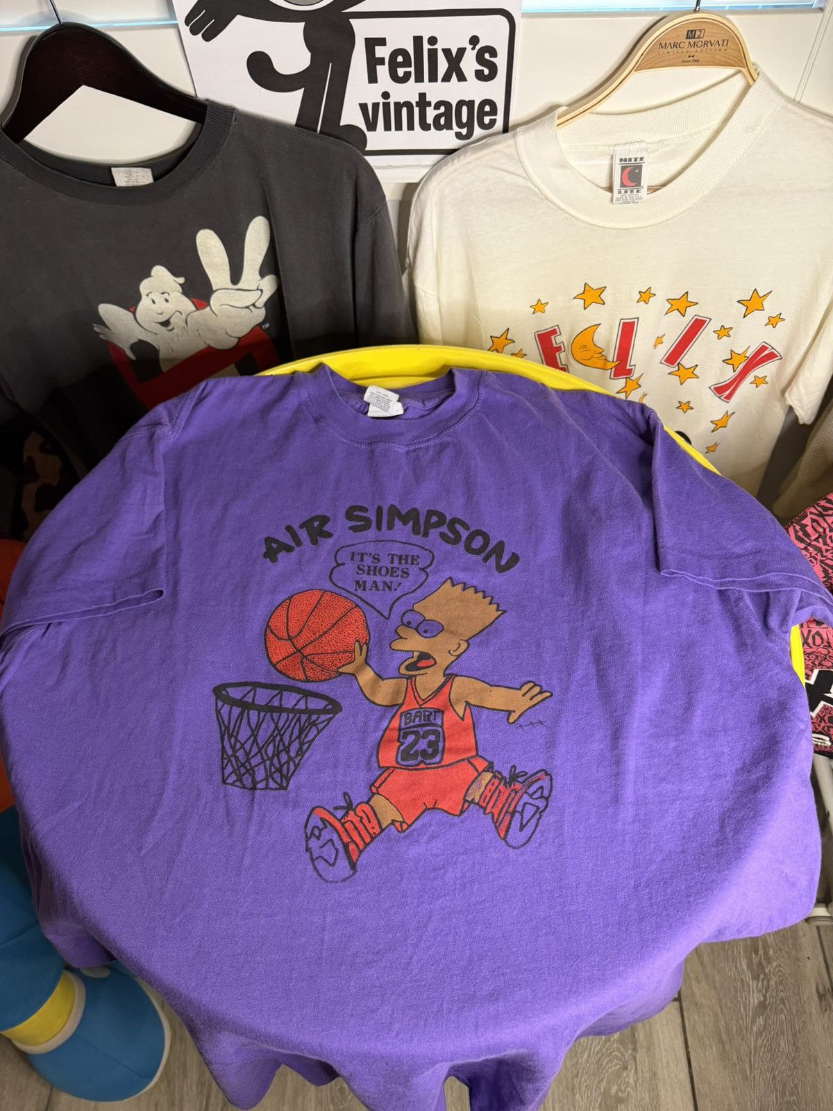 Vintage 1989 Bart Simpson basketball Single Stitch T-Shirt Size US L / EU 52-54 / 3 - 4 Thumbnail