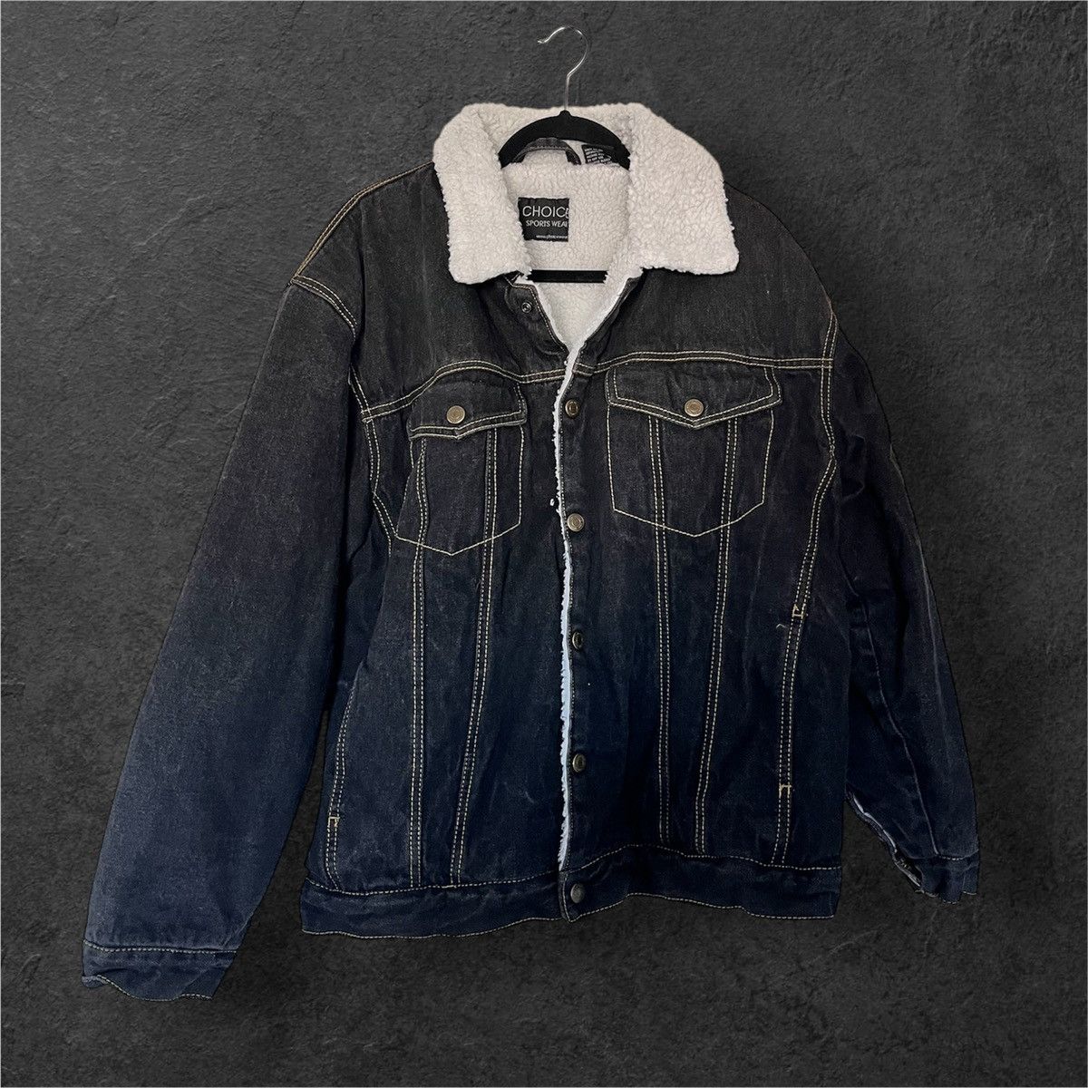 Other Denim Jacket lined with fur Size US XL / EU 56 / 4 - 1 Thumbnail