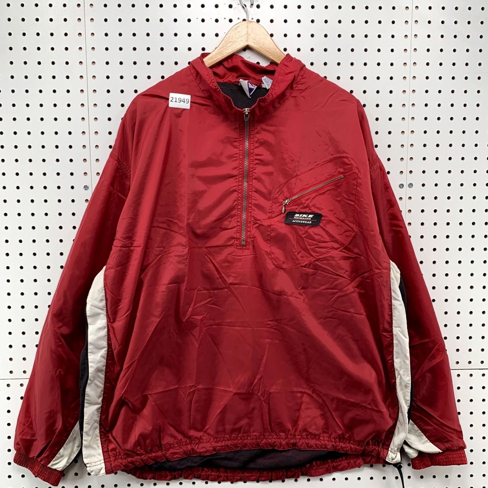 Vintage VINTAGE Bike Hooded Windbreaker Pullover Jacket Red Mens XL Size US XL / EU 56 / 4 - 6 Thumbnail