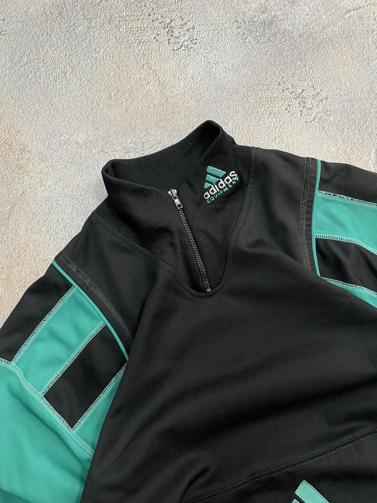 Adidas Vintage Adidas Equipment Big Logo 1/4 Zip Sweatshirt Size US XL / EU 56 / 4 - 3 Thumbnail