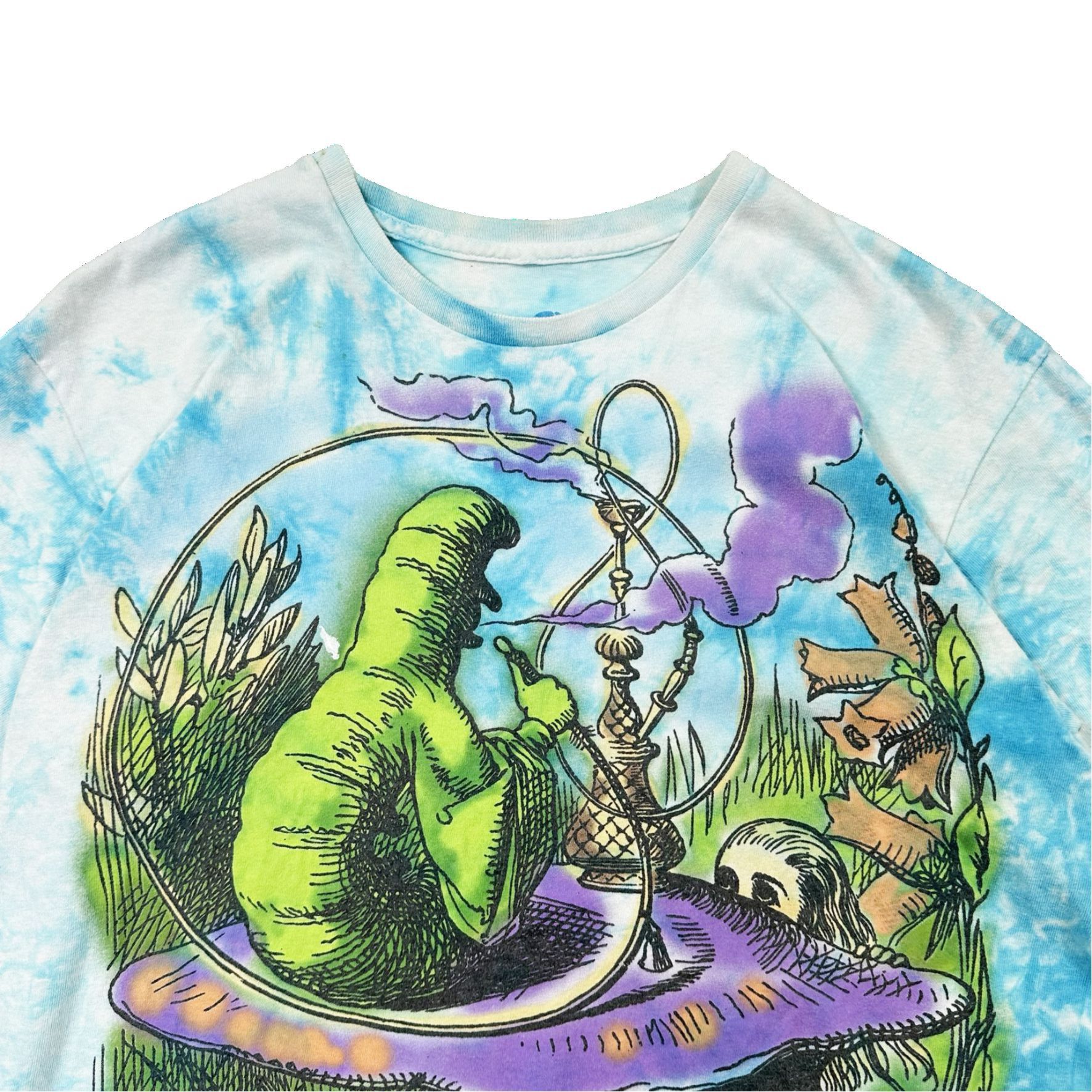 Vintage Liquid Blue Alice in Wonderland Graphic T Shirt Size US L / EU 52-54 / 3 - 2 Thumbnail