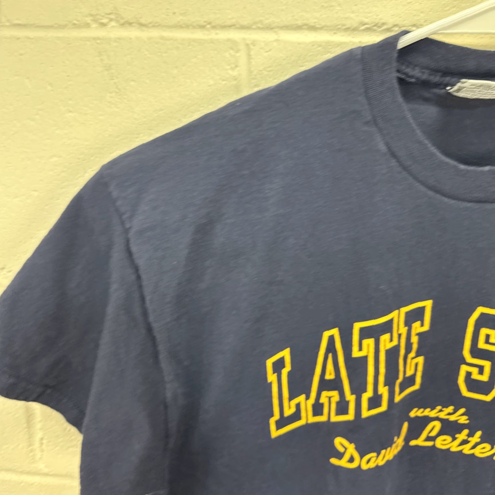 Lee VINTAGE Lee Sport T-Shirt XL Navy Blue David Letterman Late Show Pop Culture Men Shirt Size US XL / EU 56 / 4 - 5 Thumbnail