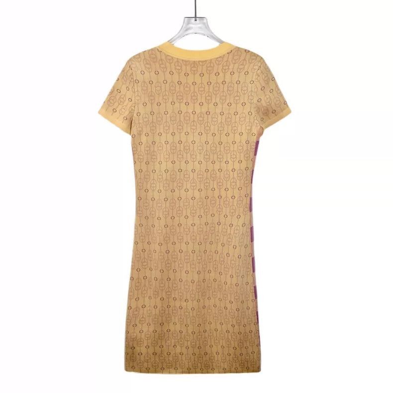 Hermes Hermes Yellow Short Sleeve Knitted Dress-2506 Size S / US 4 / IT 40 - 2 Thumbnail