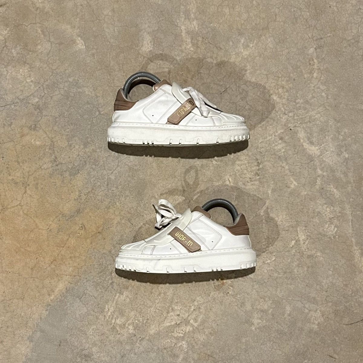 Christian Dior Monsieur × Designer × Dior Dior ID Calfskin Leather Platform Shoes White/Nude US 5.5 Size US 5.5 / EU 38 - 3 Thumbnail