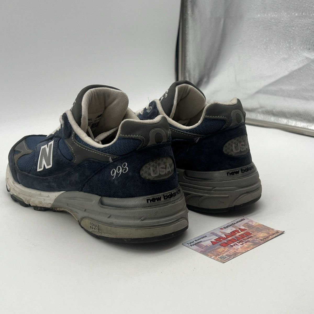 New Balance 993 navy white Size US 9 / EU 42 - 4 Thumbnail