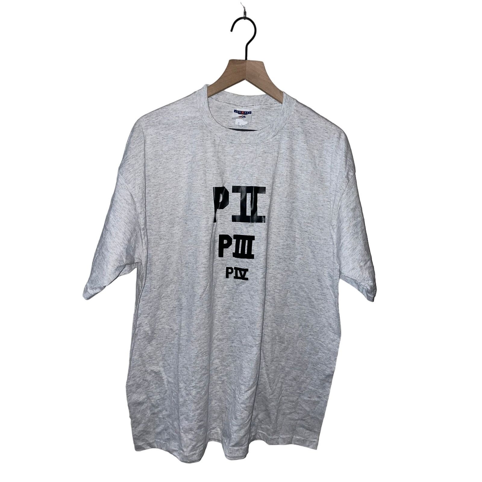 Jerzees Vintage Pi Math Shirt Jerzees Pi PII p3 Gray Tee VTG 90s XL Size US XL / EU 56 / 4 - 1 Thumbnail