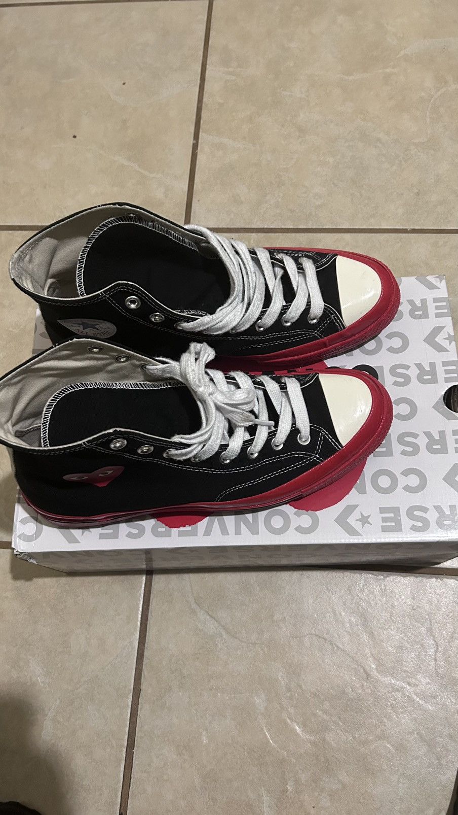 Comme des Garcons x Converse Unisex Red Sole High Top Sneakers Size US 12 / IT 42 - 4 Thumbnail