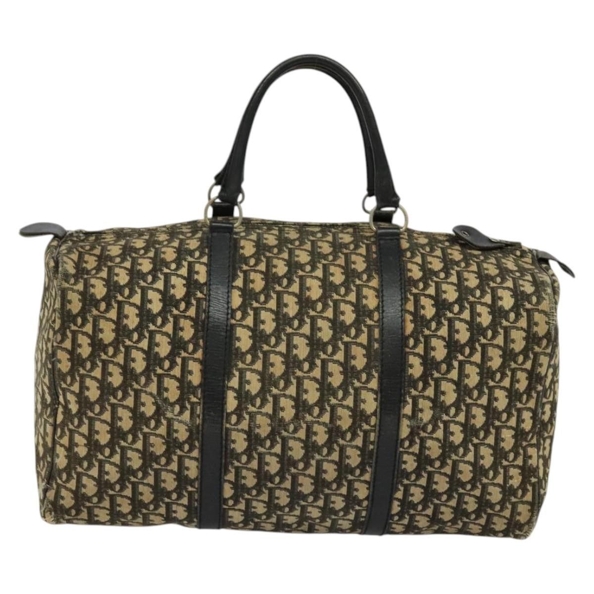 Dior DIOR Trotter Canvas Boston Bag Navy Gold Size ONE SIZE - 3 Thumbnail