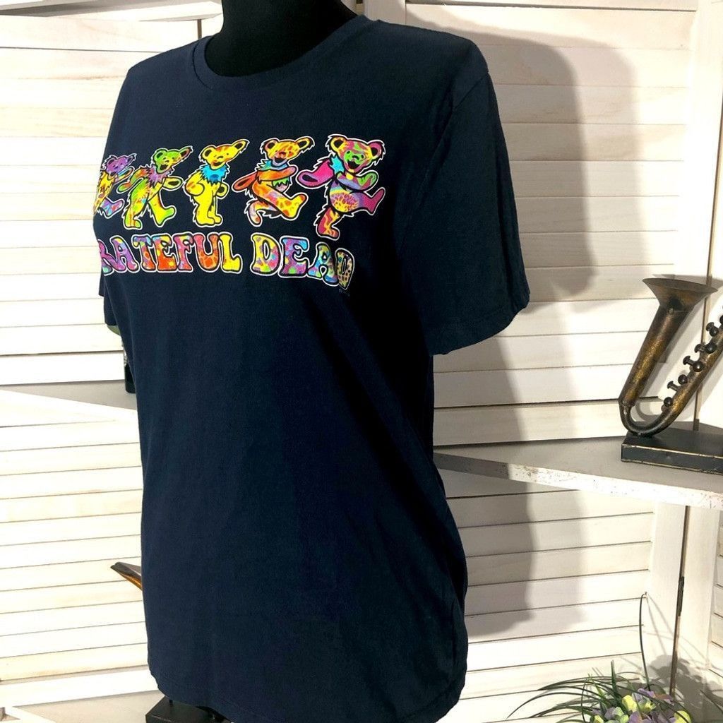 Grateful Dead Grateful Dead multicolor dancing bears blue cotton T-shirt S Size S / US 4 / IT 40 - 4 Thumbnail