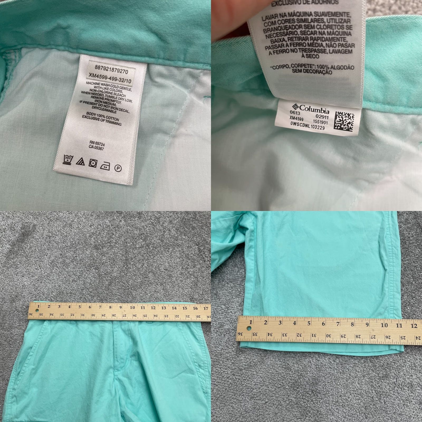 Vintage Columbia Cargo Shorts Mens 32 Green Cotton Outdoor Casual Fishing 10in Inseam Size US 32 / EU 48 - 8 Thumbnail