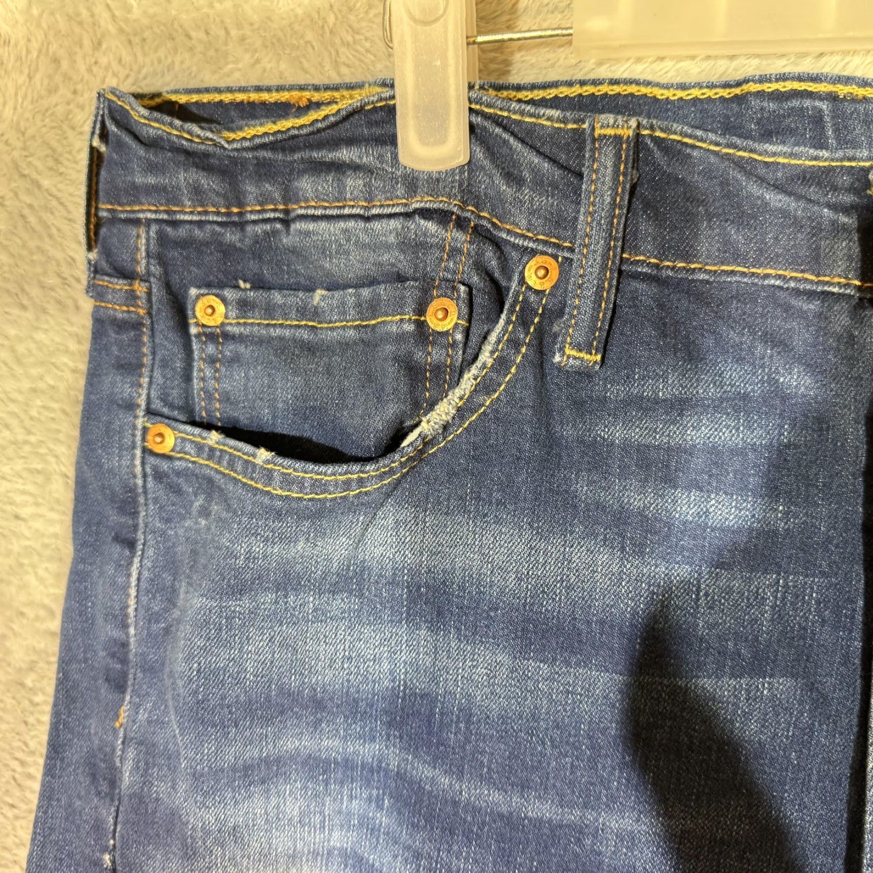 Levi's Levi's 511 Jeans Slim Taper Regular 38x32 Blue Medium Wash Denim Size US 38 / EU 54 - 4 Thumbnail