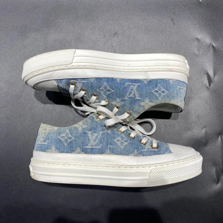Louis Vuitton Louis Vuitton Stellar Casual Sneakers in Denim Blue -2508 Size US 4 / IT 34 - 7 Thumbnail