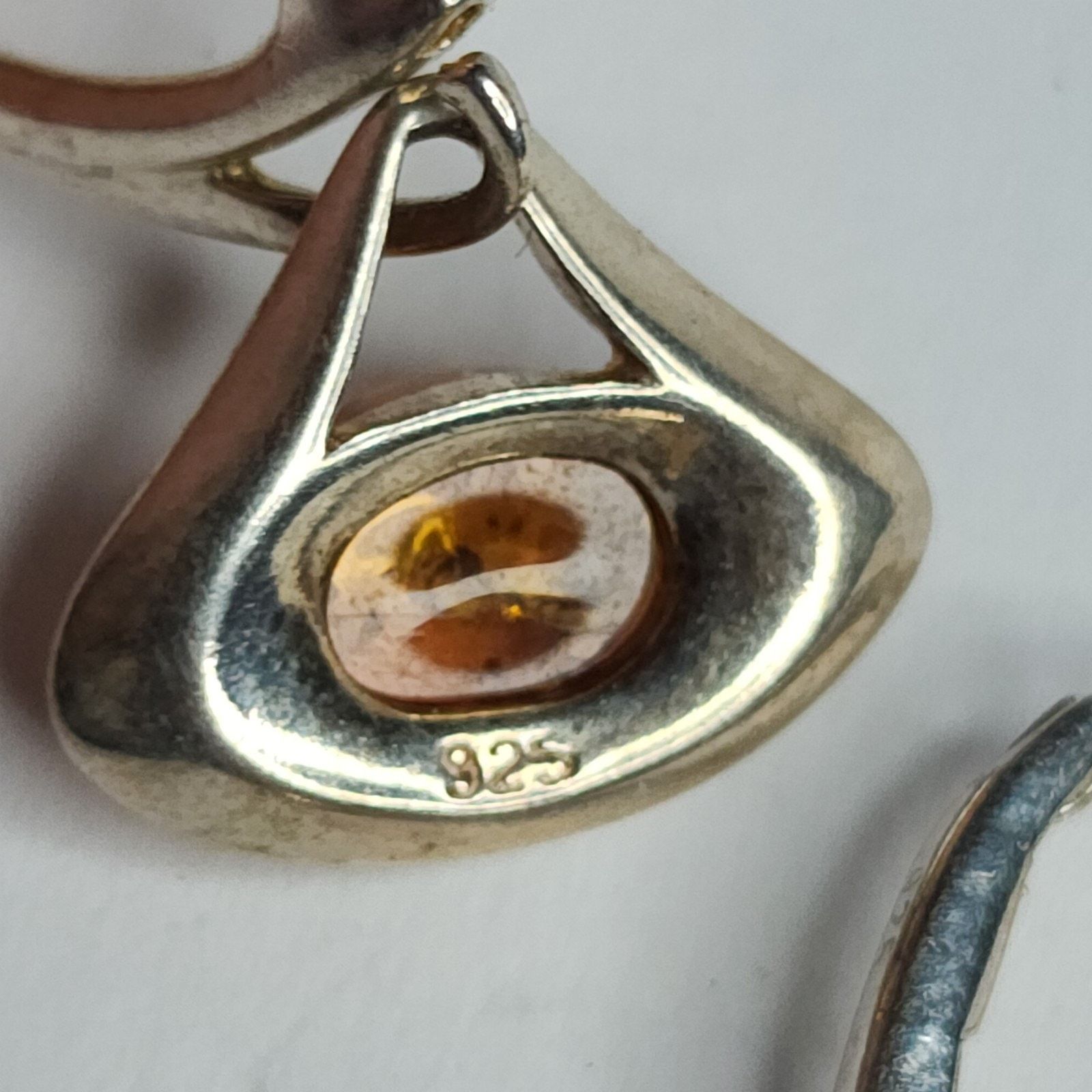 Other Cognac BALTIC AMBER Pear Teardrop Earrings STERLING SILVER Size ONE SIZE - 7 Thumbnail