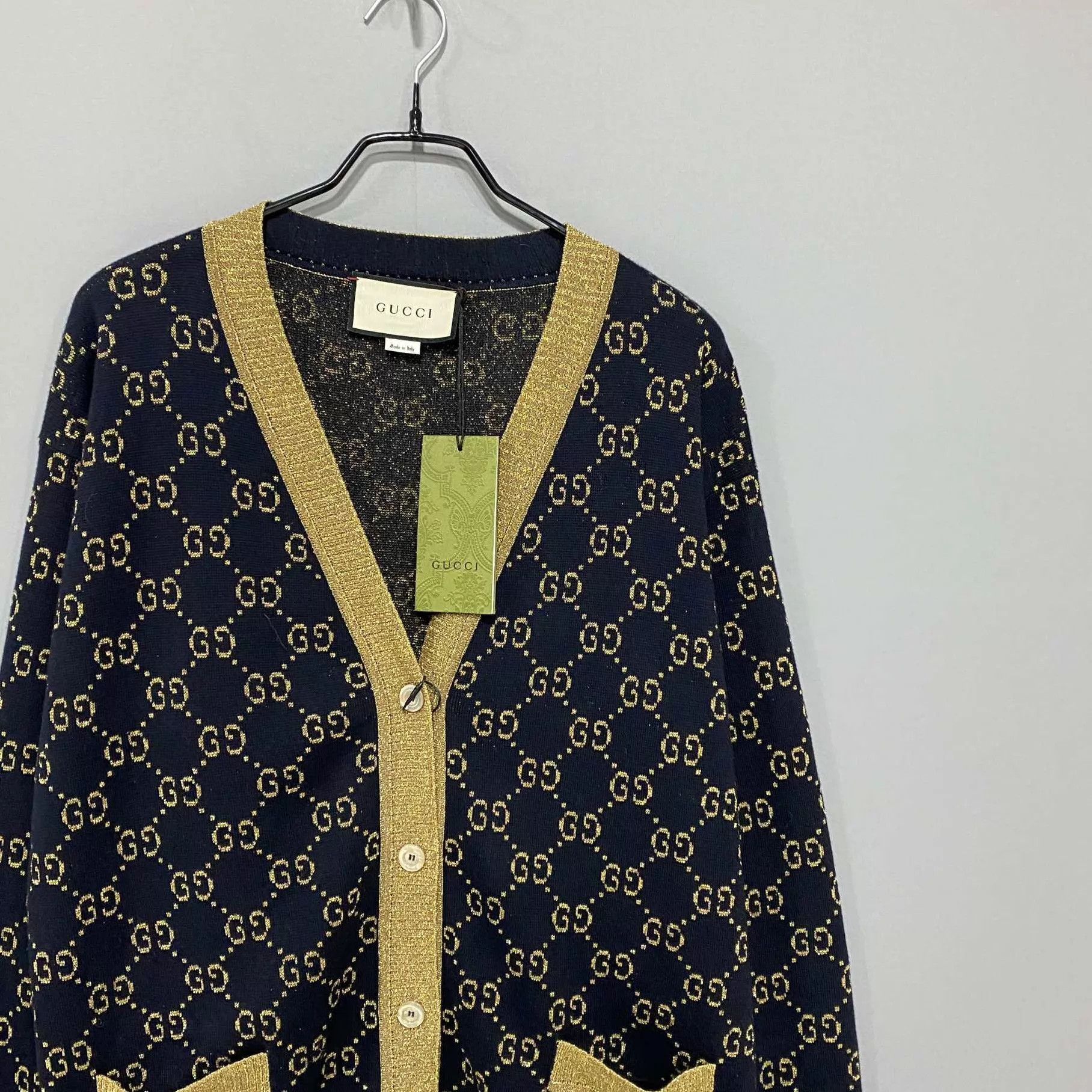 Gucci GUCCI GG gold thread print cardigan S Size S / US 4 / IT 40 - 2 Thumbnail