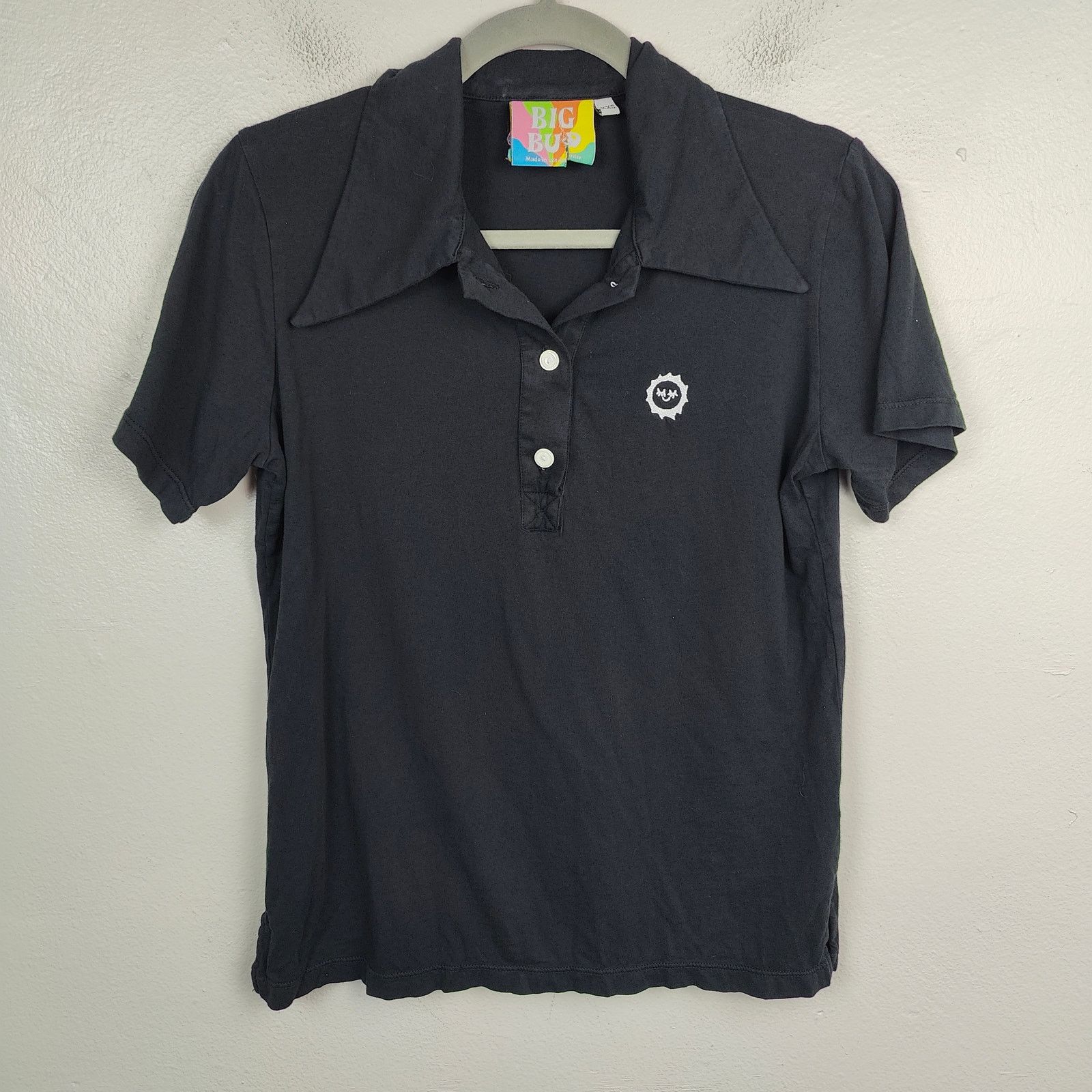 Big Bud Press Big Bud Press Polo Shirt Size XXS Black Cotton Wide Collar Size XXS / US 00 / IT 34 - 1 Thumbnail