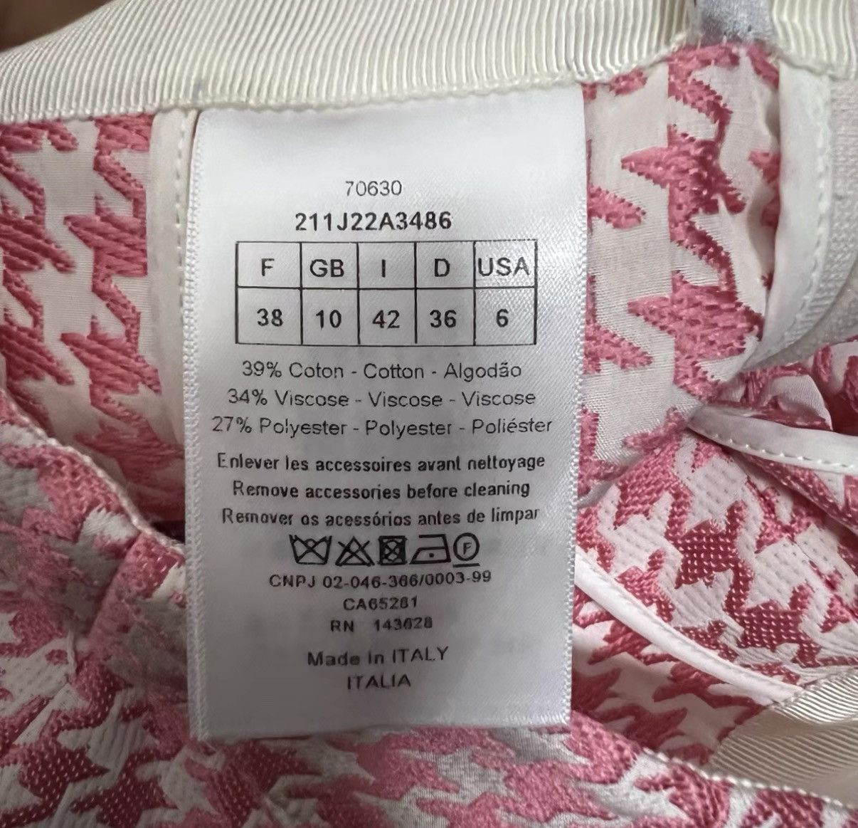 Dior Dior Classic Houndstooth Mini A-line Skirt J41 Size M / US 6-8 / IT 42-44 - 4 Thumbnail