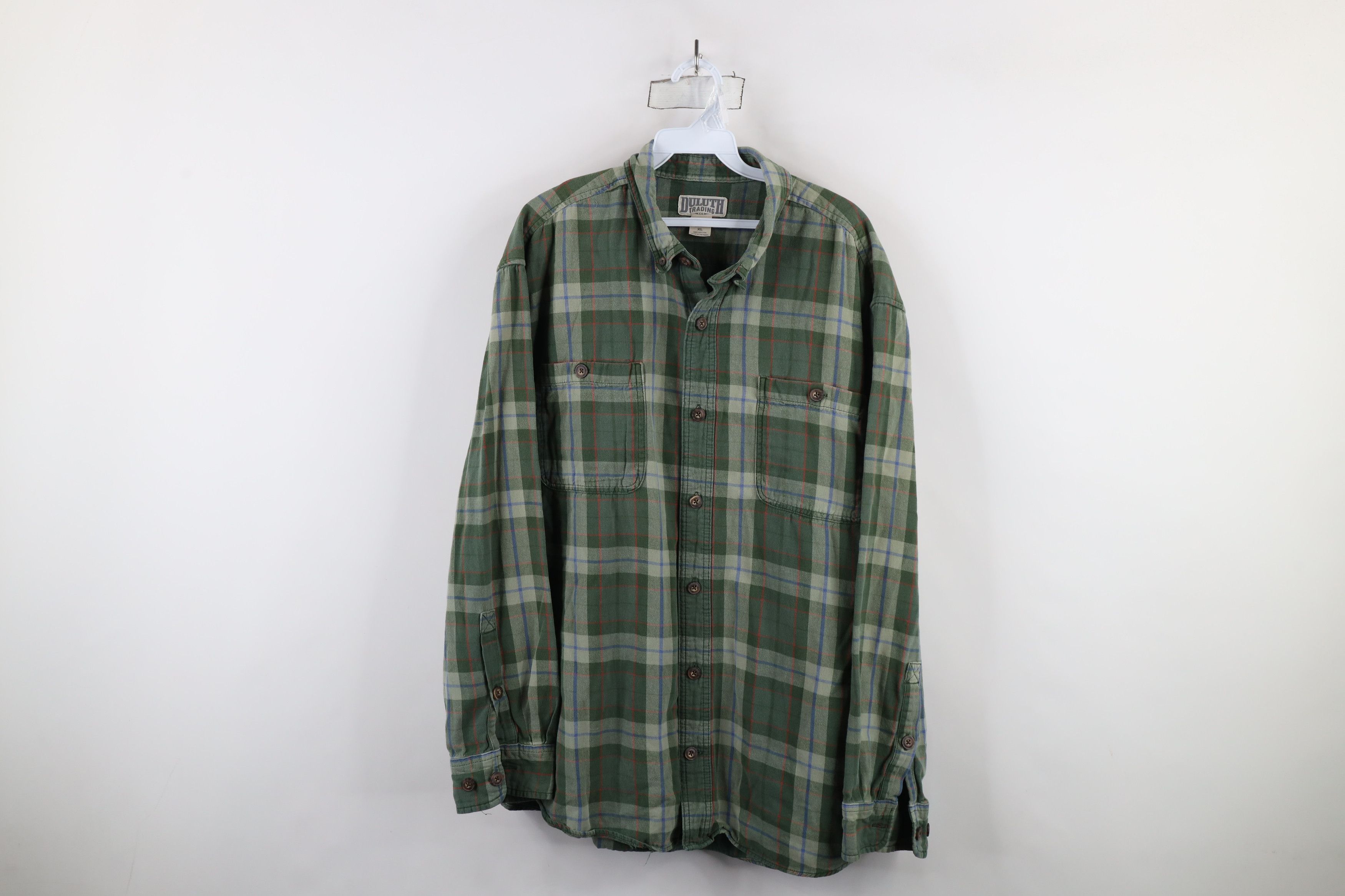 Duluth Trading Company × Vintage Duluth Trading Co Collared Button Down Shirt Green Plaid Size US XL / EU 56 / 4 - 1 Thumbnail