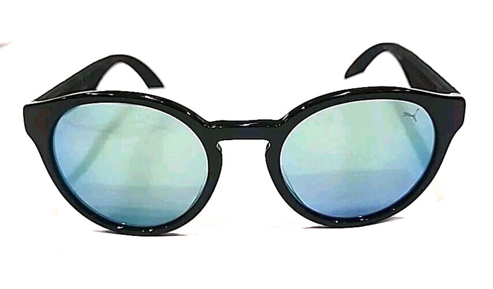 Puma Puma PU0103S 005 Black Leather Sunglasses 49-21 140 New Size ONE SIZE - 3 Thumbnail
