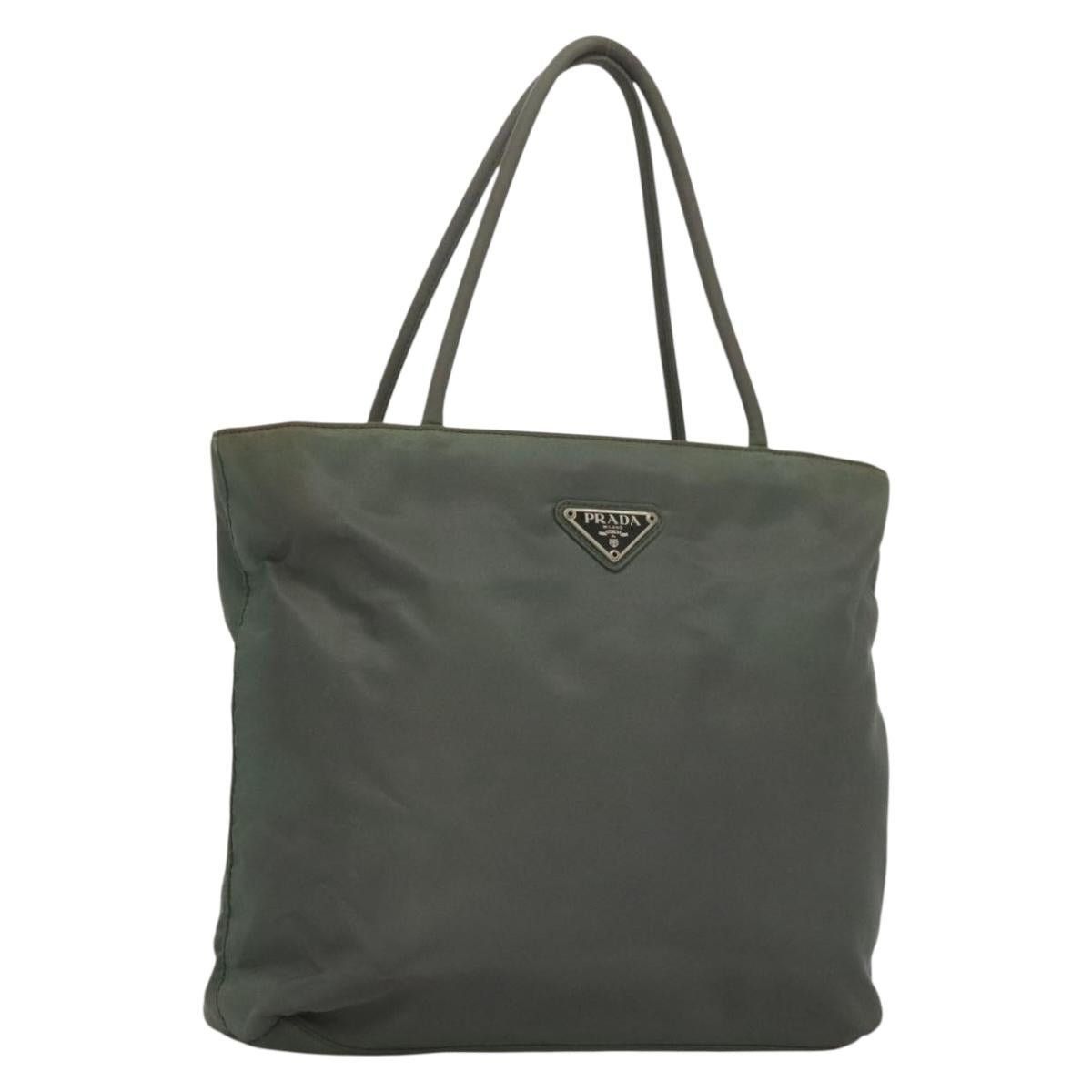 Prada PRADA Hand Bag Nylon Khaki Silver Size ONE SIZE - 1 Thumbnail