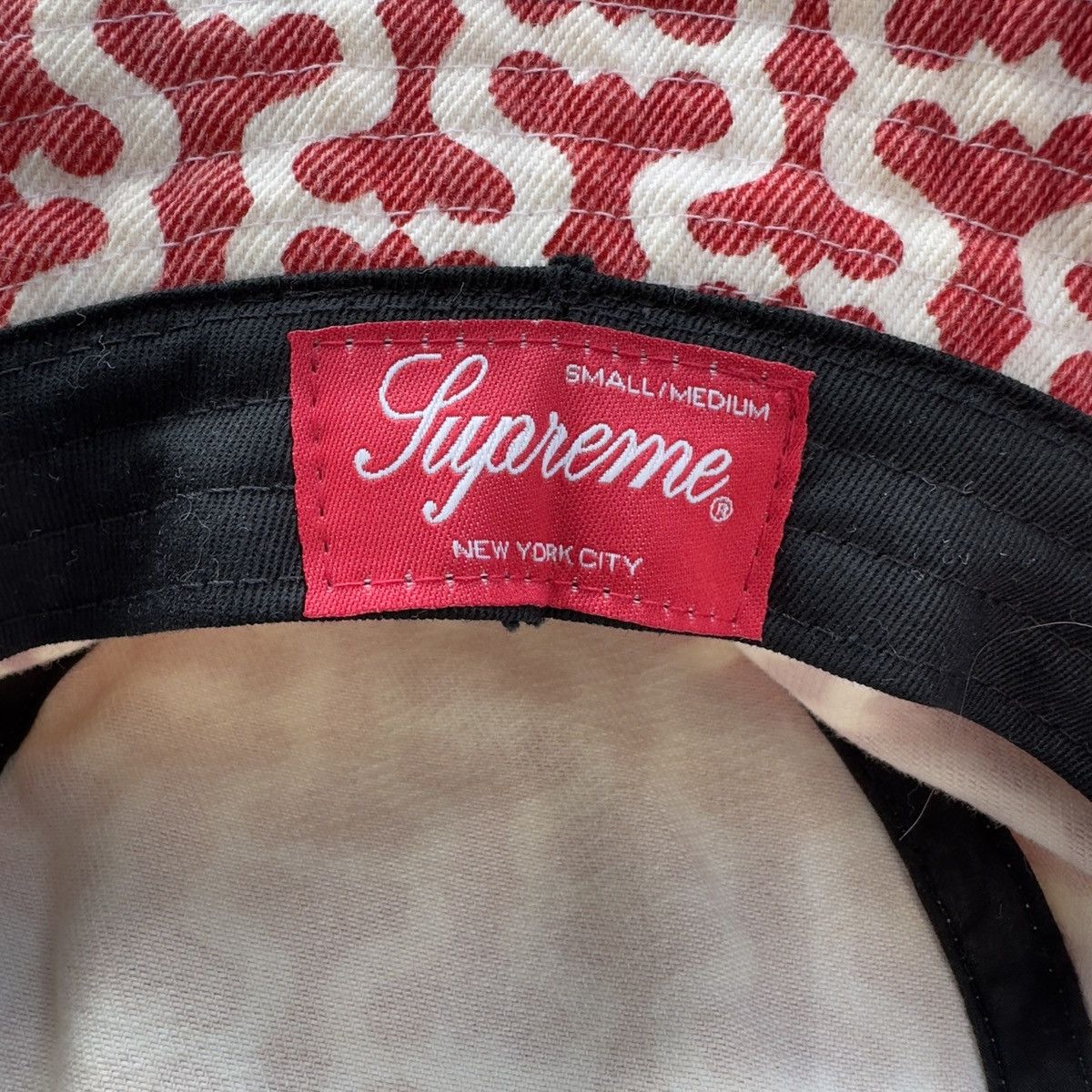Supreme SUPREME TWILL CRUSHER RED MONOGRAM BUCKET HAT Size ONE SIZE - 7 Thumbnail