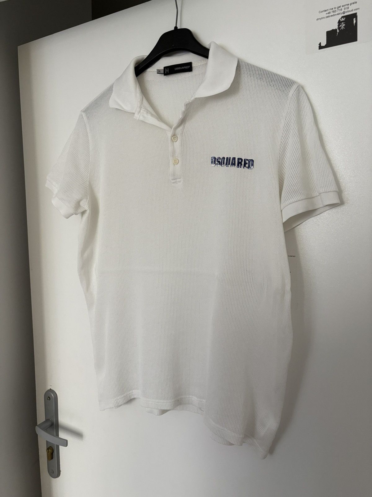 Dsquared2 RARE😝 Dsquared2 mesh polo shirt Vintage luxury glamour Size US L / EU 52-54 / 3 - 2 Thumbnail