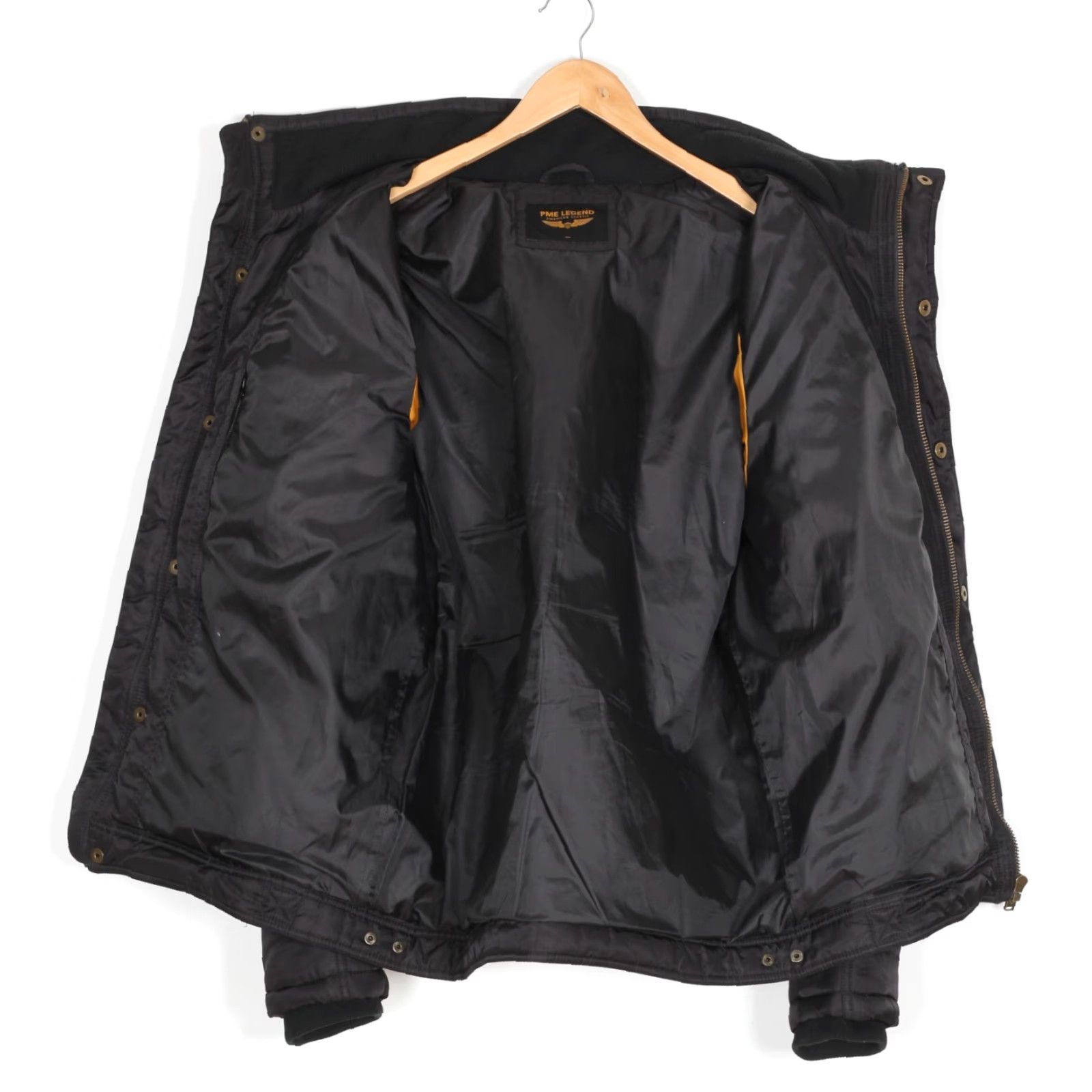 Vintage PME Legend Jacket Men 2XL Hooded Insulated Nylon Black Zip Casual All Seasons Winter Spring Autumn Hoodie Mens Size US XXL / EU 58 / 5 - 4 Thumbnail