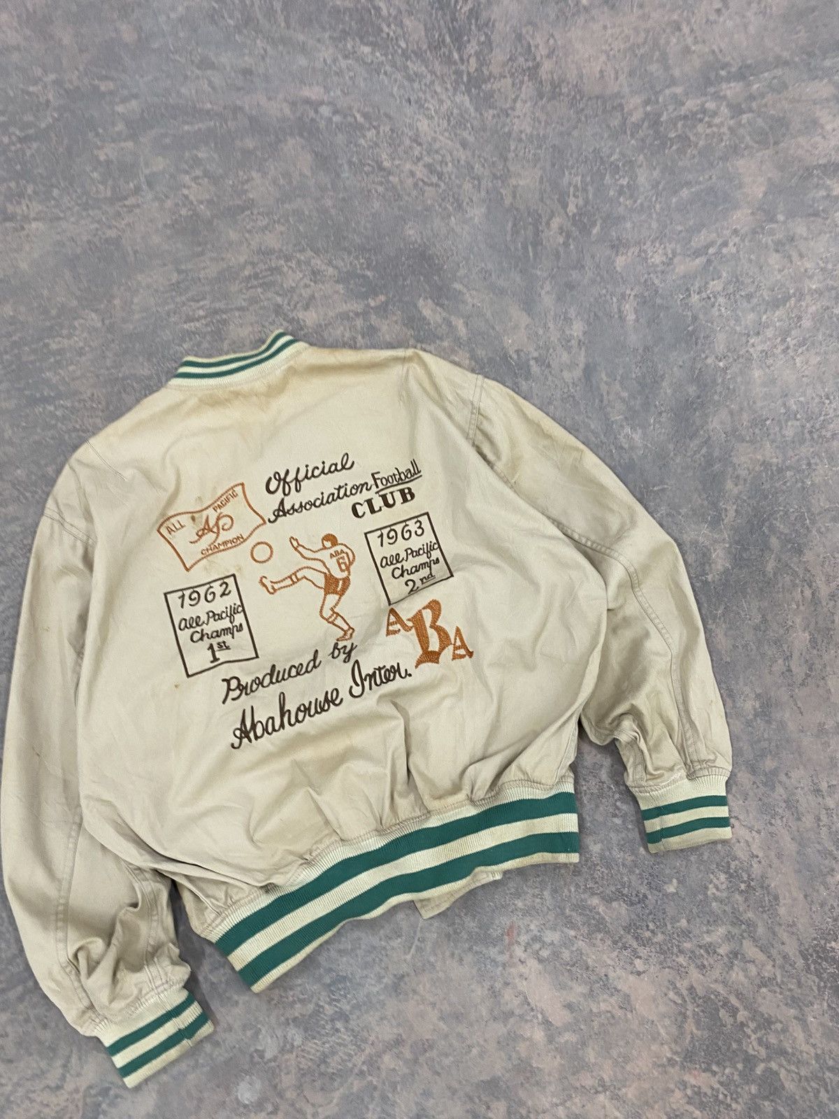 ABAHOUSE 1980s -Abahouse Football Club Varsity Jacket Size US L / EU 52-54 / 3 - 3 Thumbnail