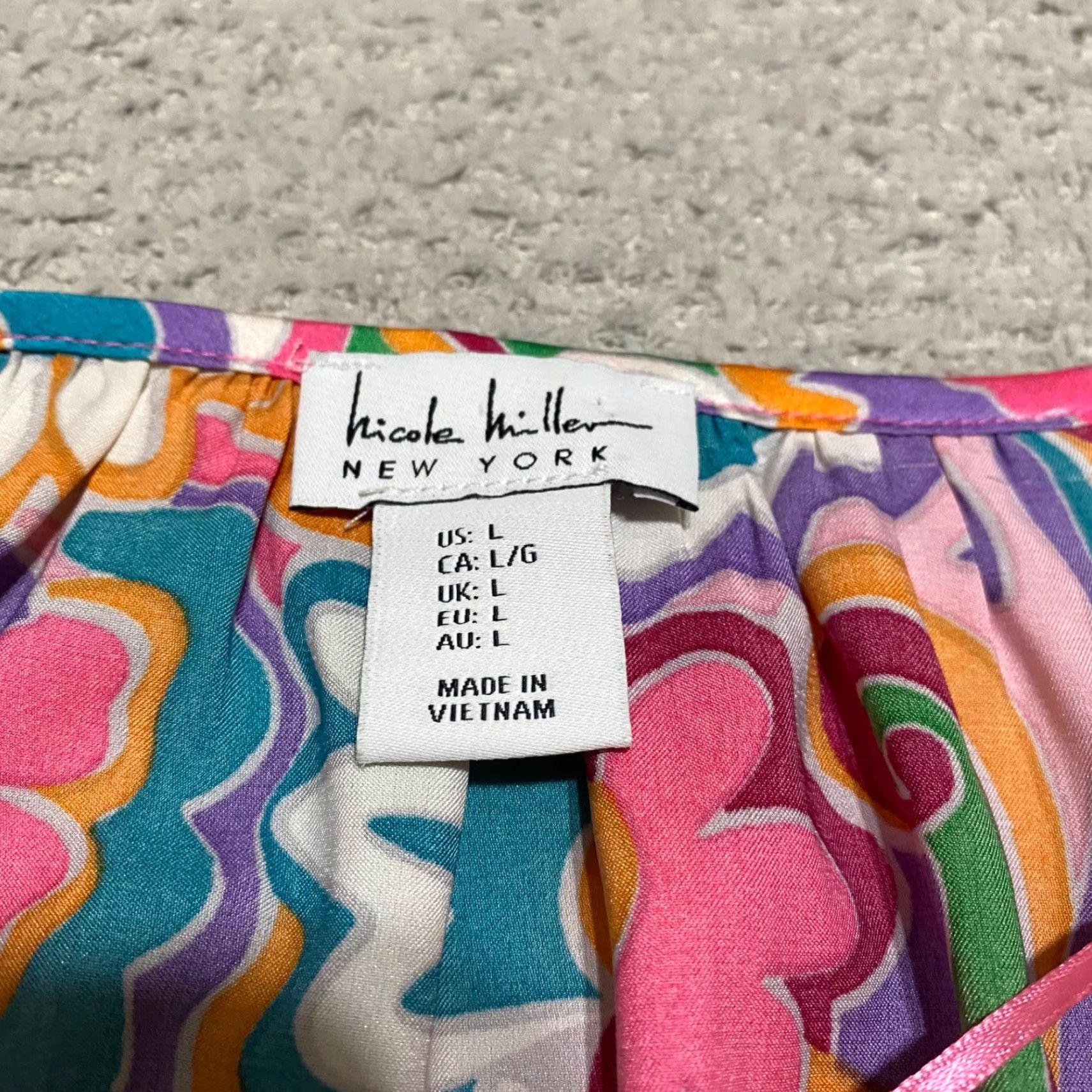 Nicole Miller Nicole Miller Dress Adult L Multicolor Geometric Fit & Flare Knee Length Sleeveless Womens Size L / US 10 / IT 46 - 3 Thumbnail