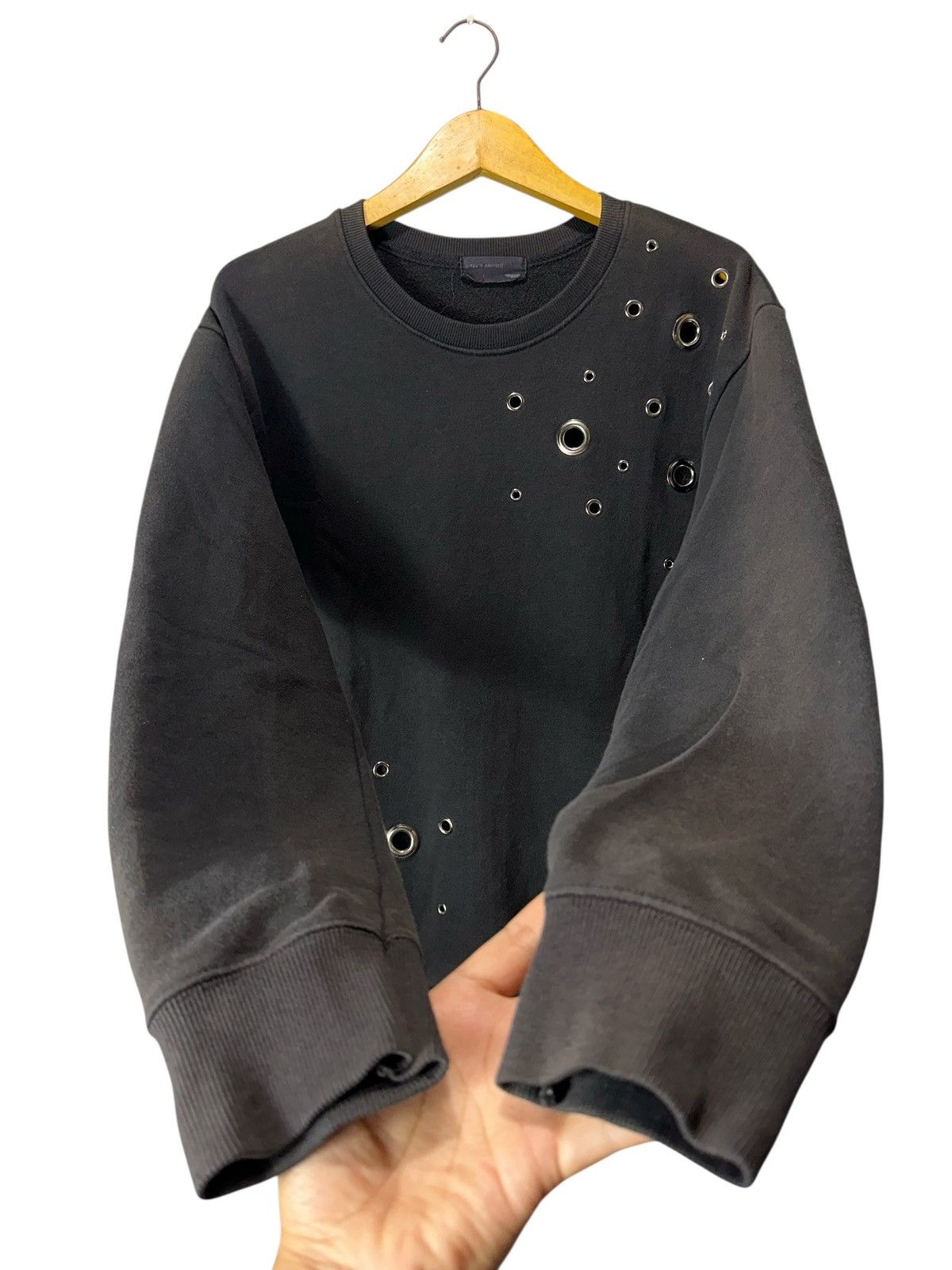 Isamu Katayama Backlash SICK FADED VAMPIRE WEEKEND STUDDED BLACK HOLE SWEATSHIRT Size US L / EU 52-54 / 3 - 4 Thumbnail